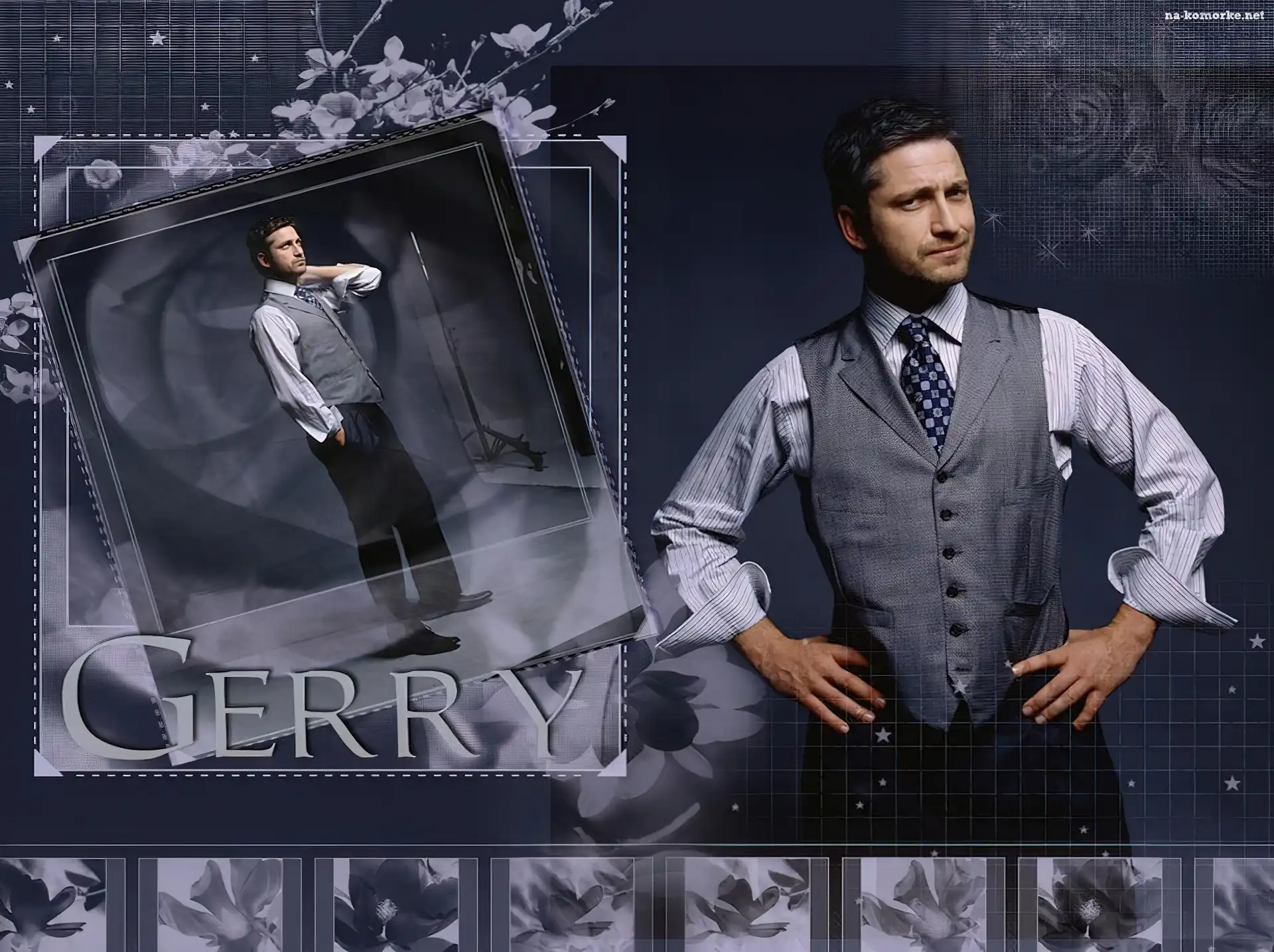 Gerard Butler, krawat, kamizelka