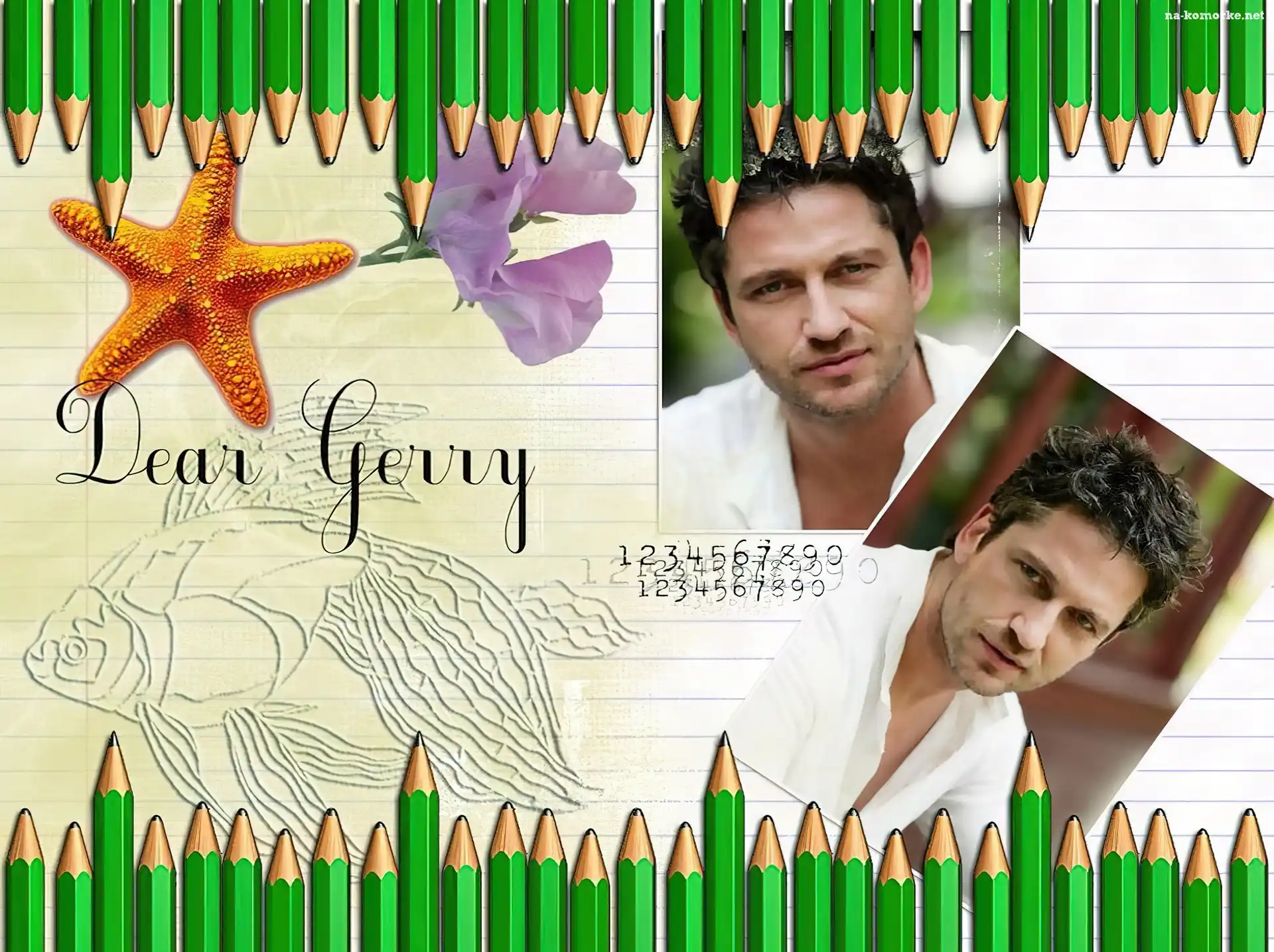 Gerard Butler, ołówek, gwiazda
