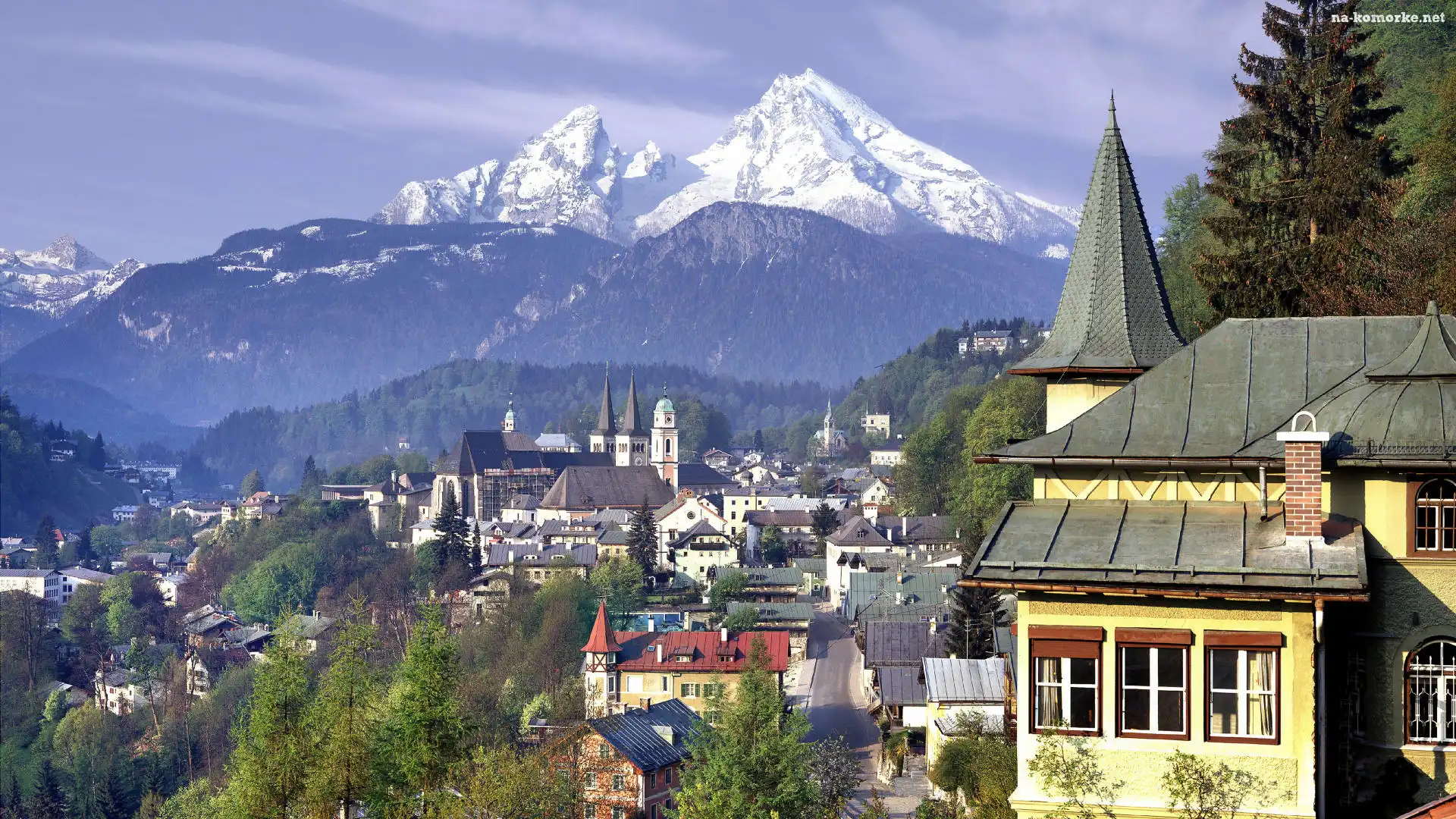 Domy, Gmina Berchtesgaden, Bawaria, Niemcy, Góry Alpy Salzburskie