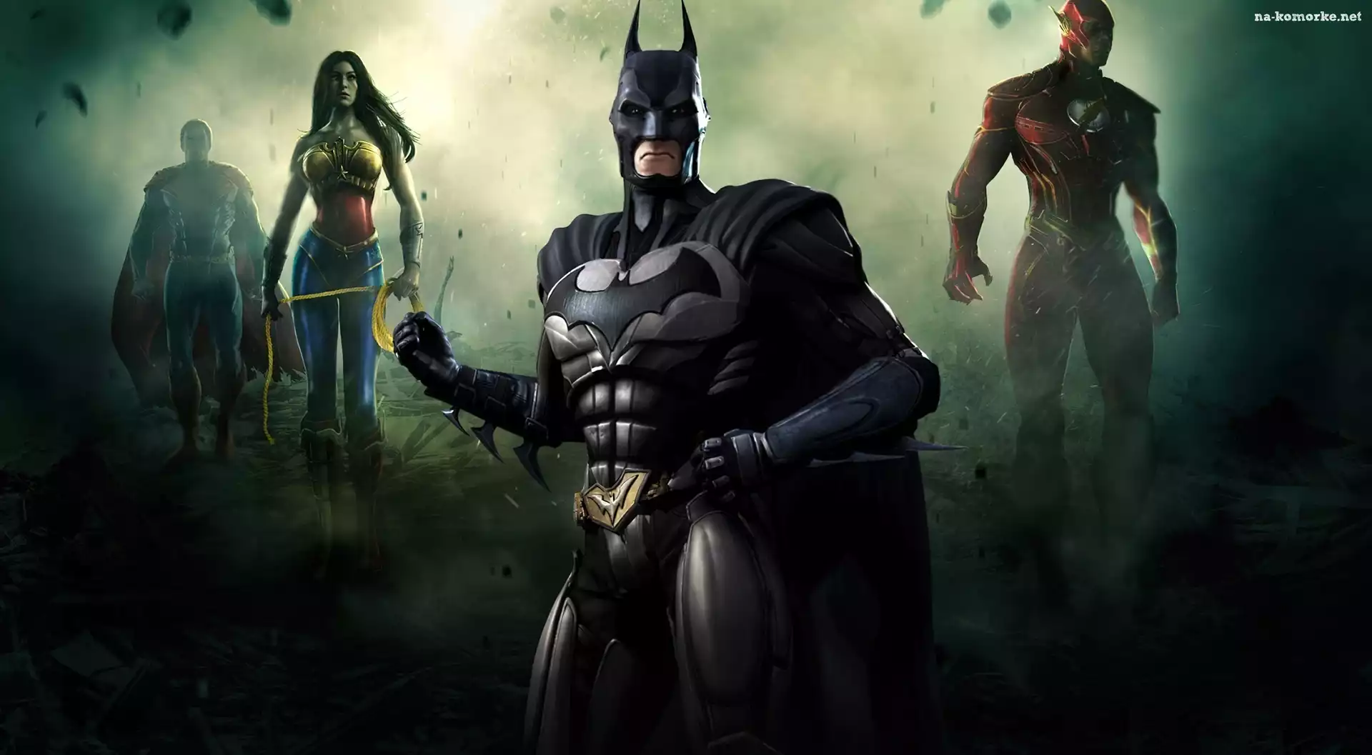 Injustice God Amoug Us, Wonder Woman, Batman, Flash