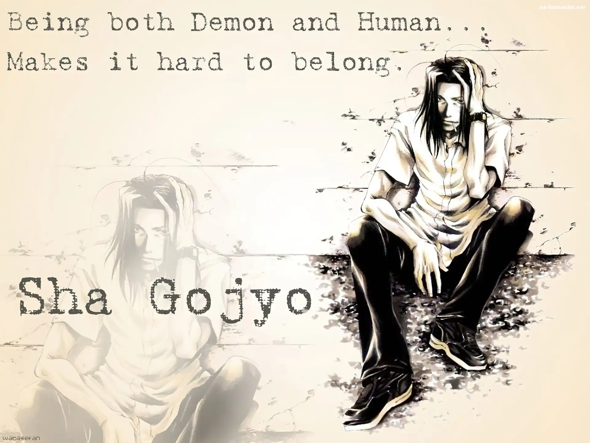 gojyu, Saiyuki, demon, postać, sha