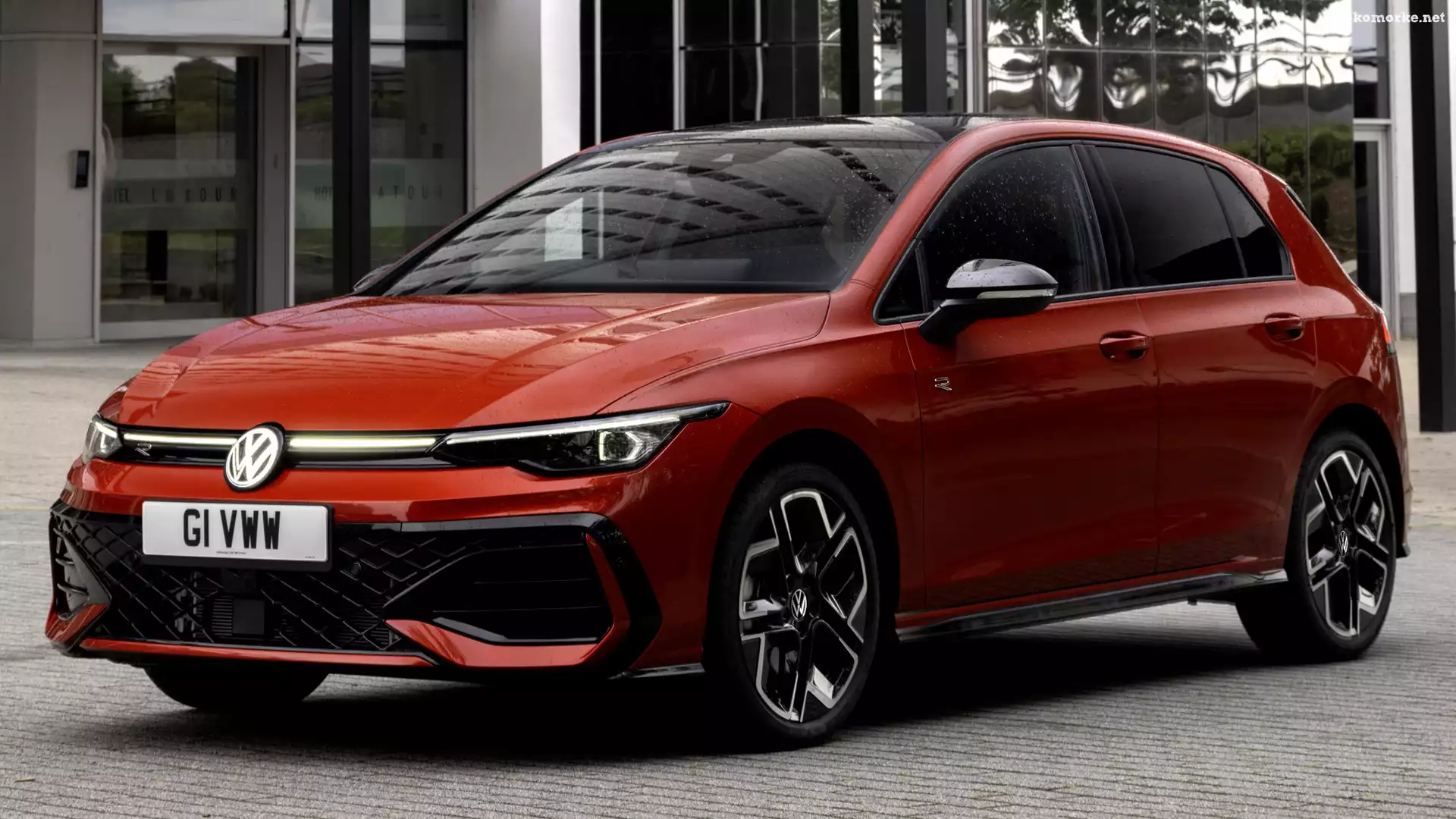 Ciemnoczerwony, R, Volkswagen Golf
