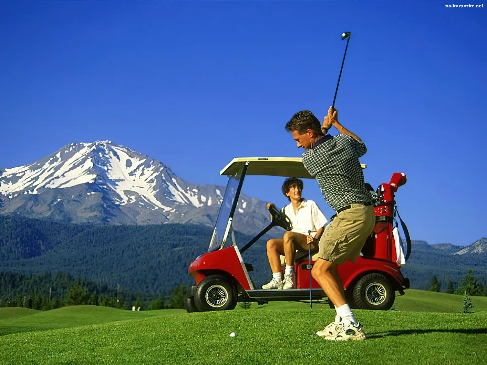 Sportowe Golf, samochodzik, piłka do golfa , kij golfowy