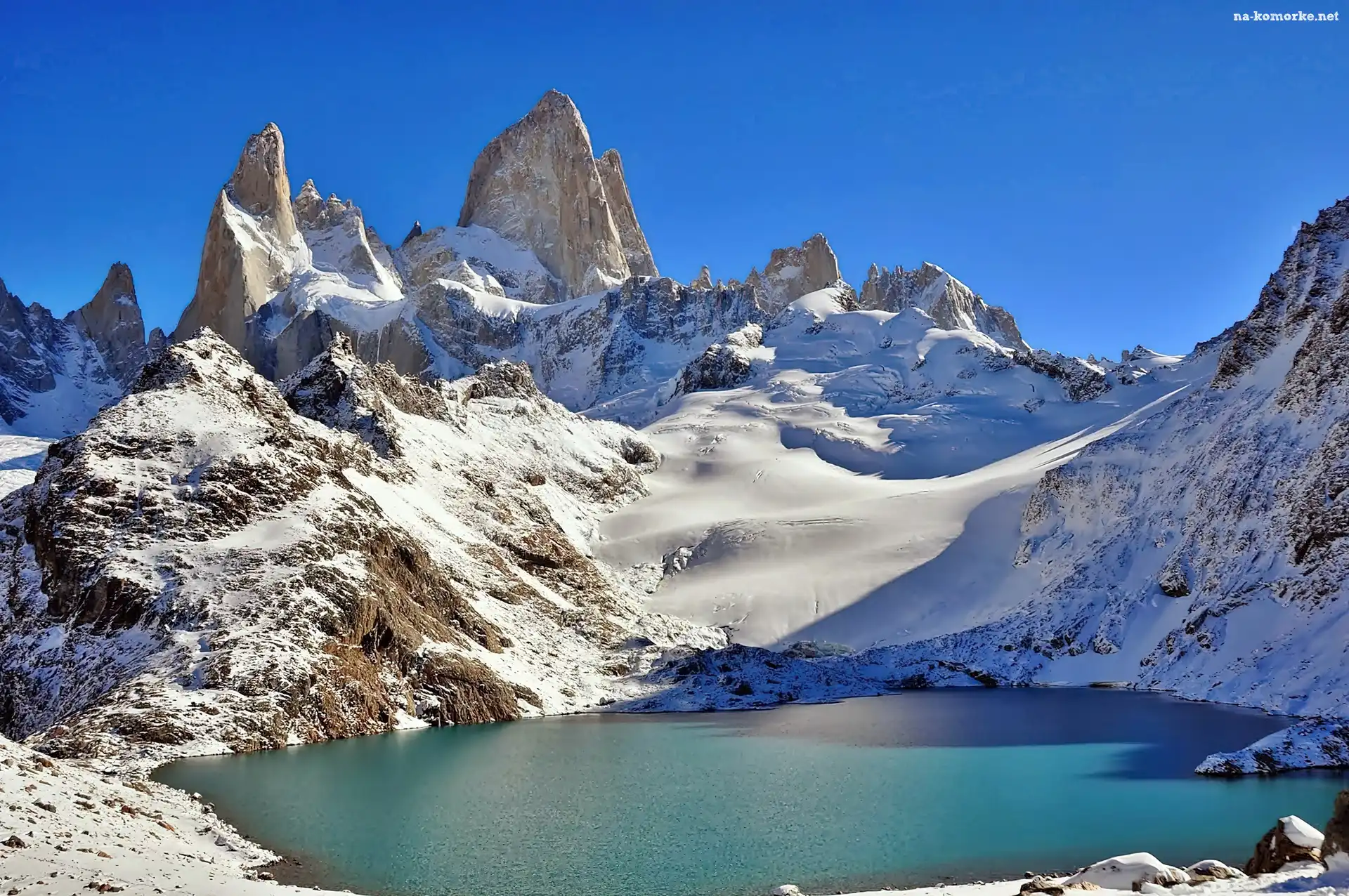 Góra, Staw, Fitz Roy, Patagonia