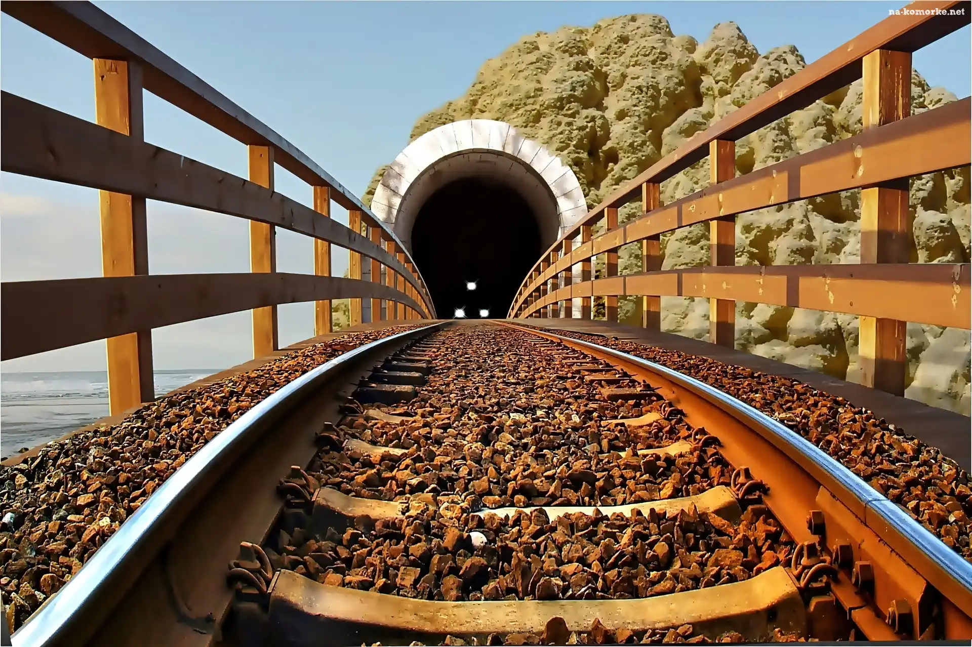 Góra, Tory, Tunel, Most