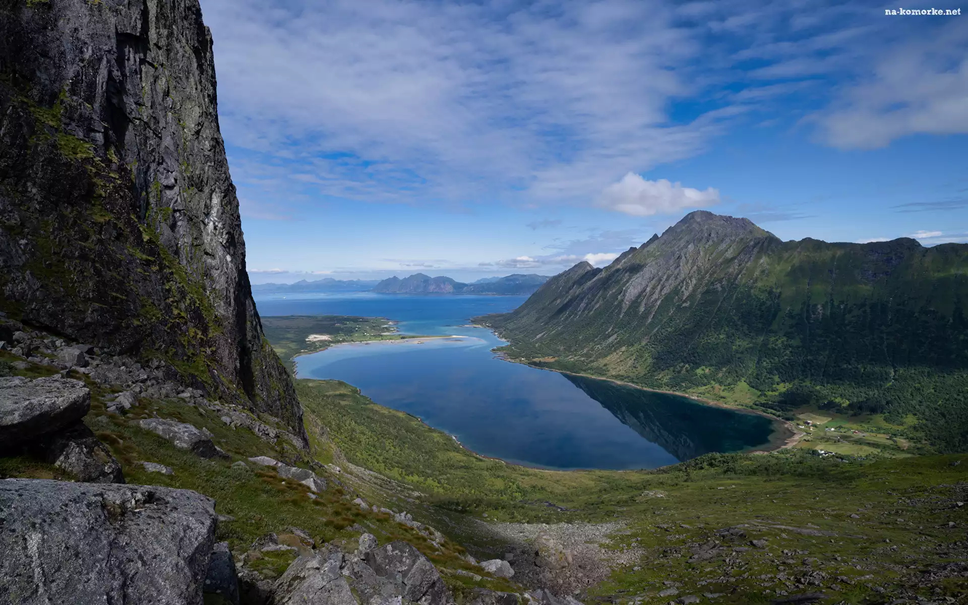 Norwegia, Góry, Fiord, Lofoty, Morfjorden