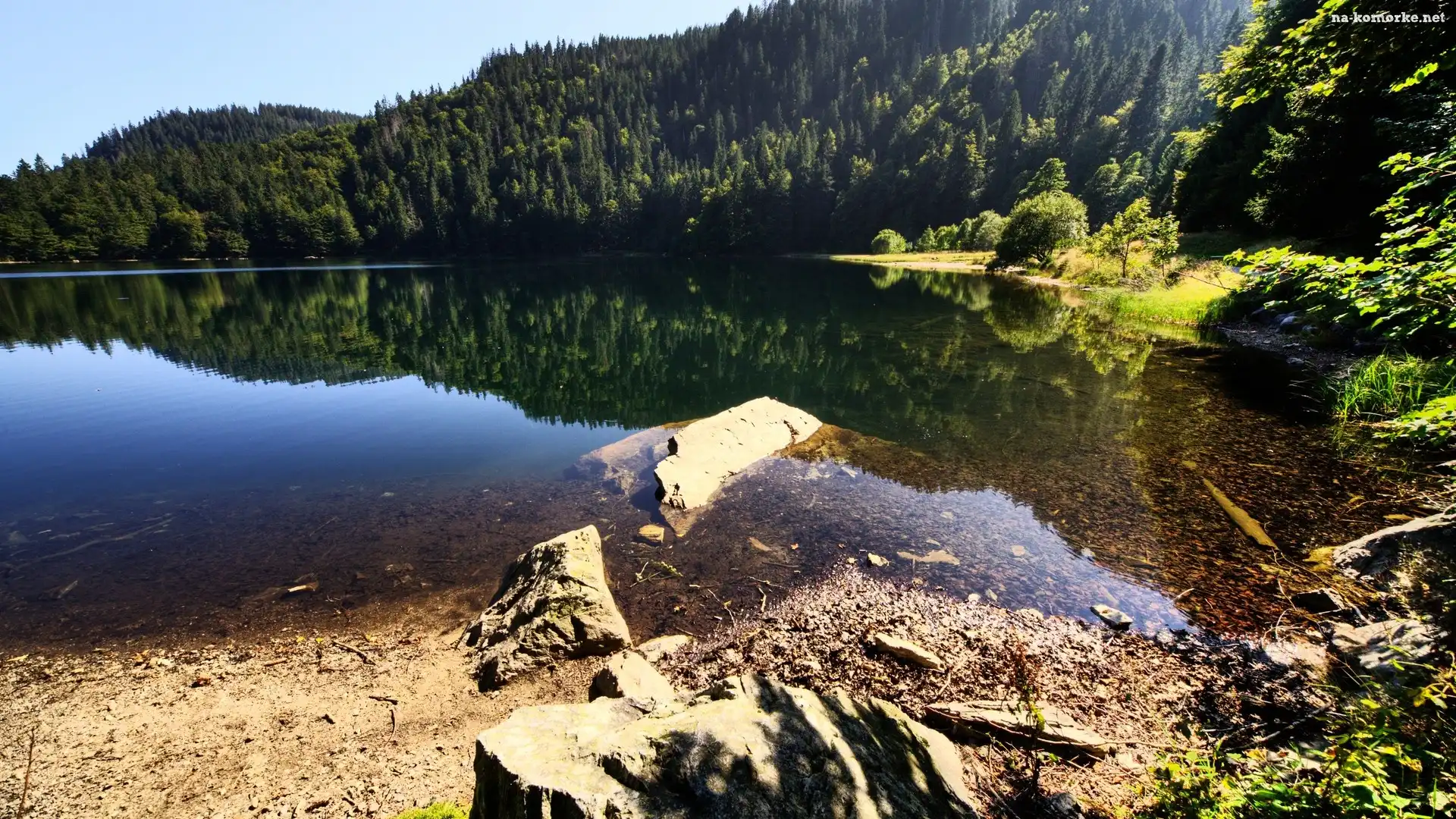 Jezioro, Brzeg, Góry