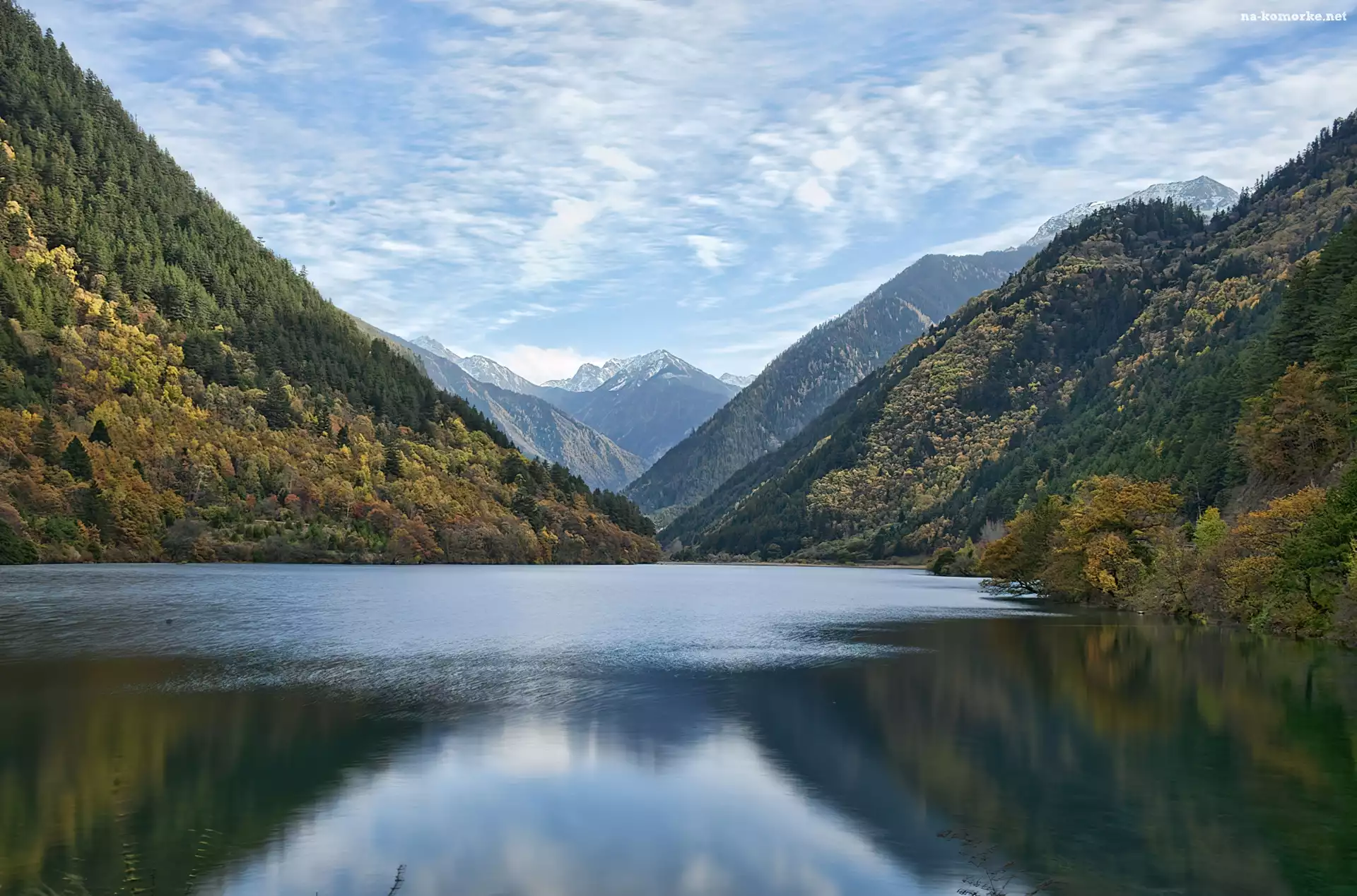 Góry, Chiny, Jezioro, Jiuzhaigou