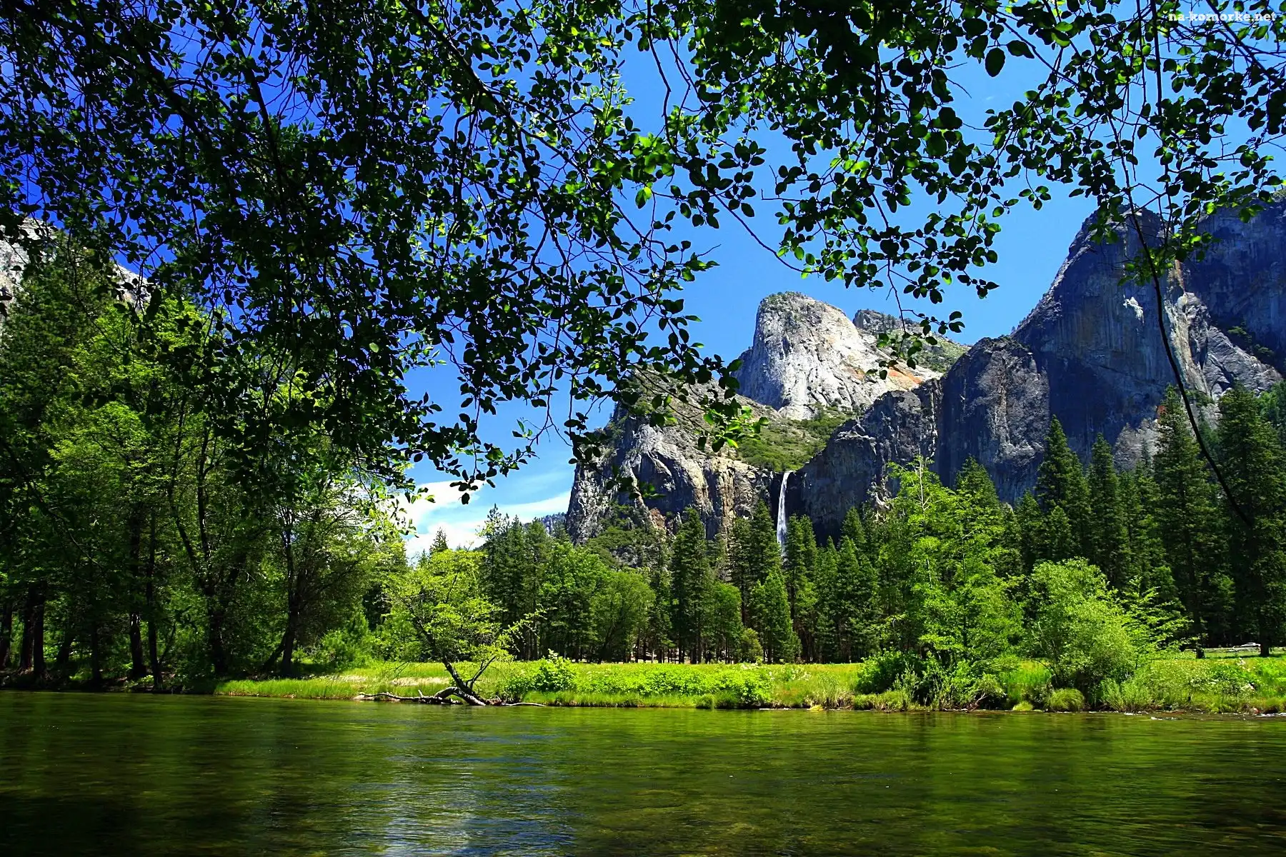 Kalifornia, Góry, Las, Rzeka, Park Narodowy Yosemite