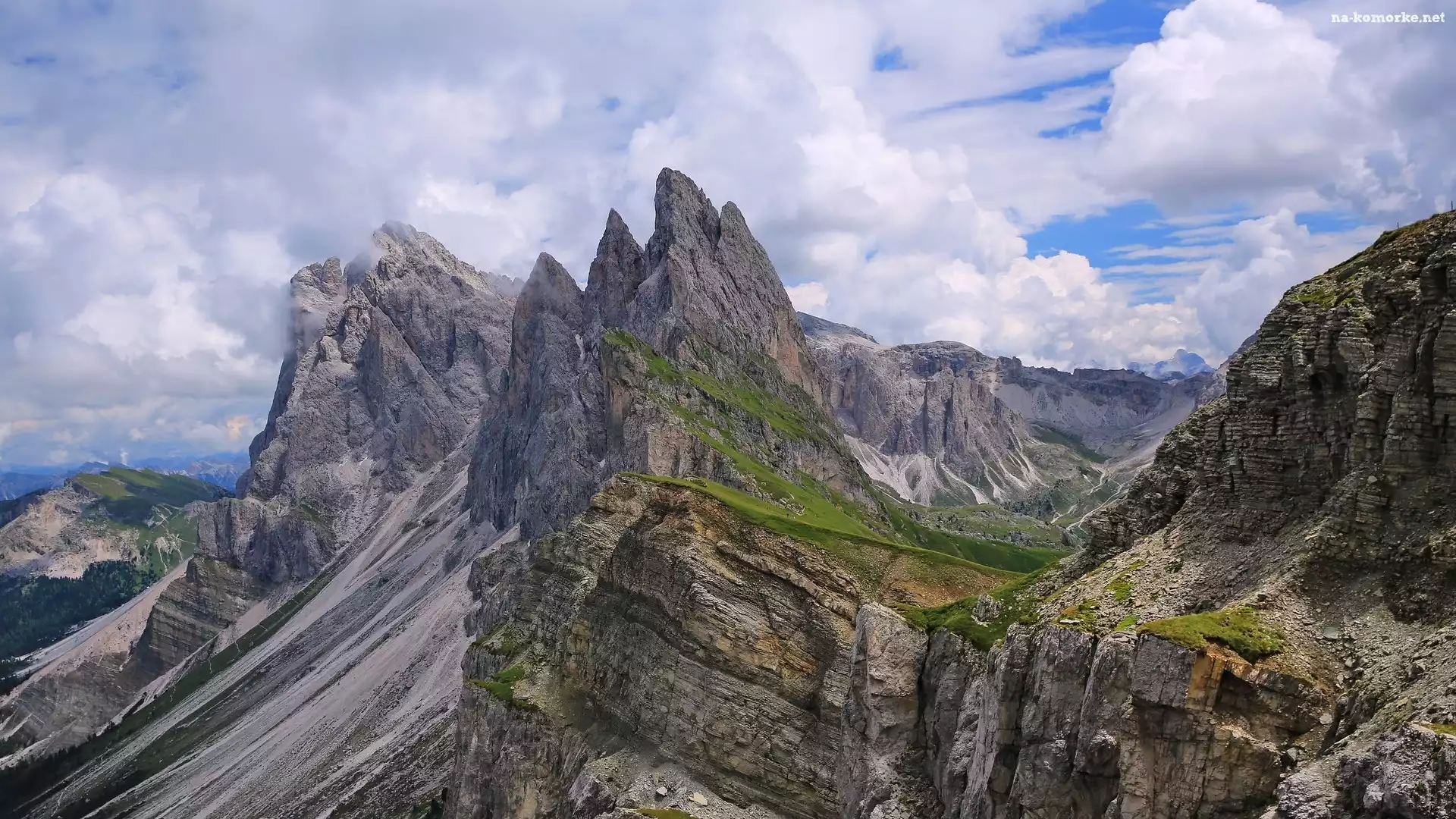 Góry, Włochy, Góra Seceda, Alpy