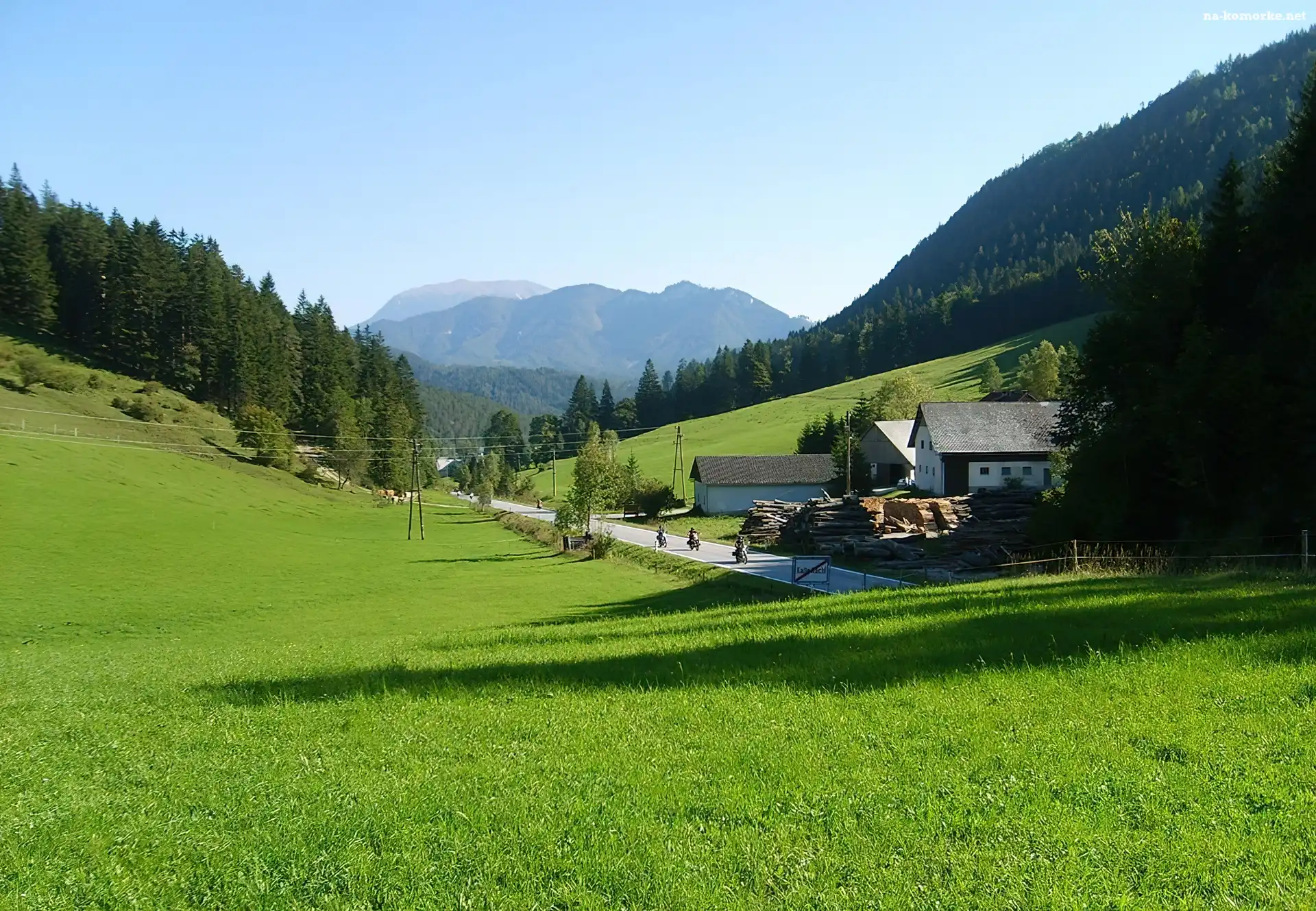 Góry Alpy, Motocykle, Tirol, Austria
