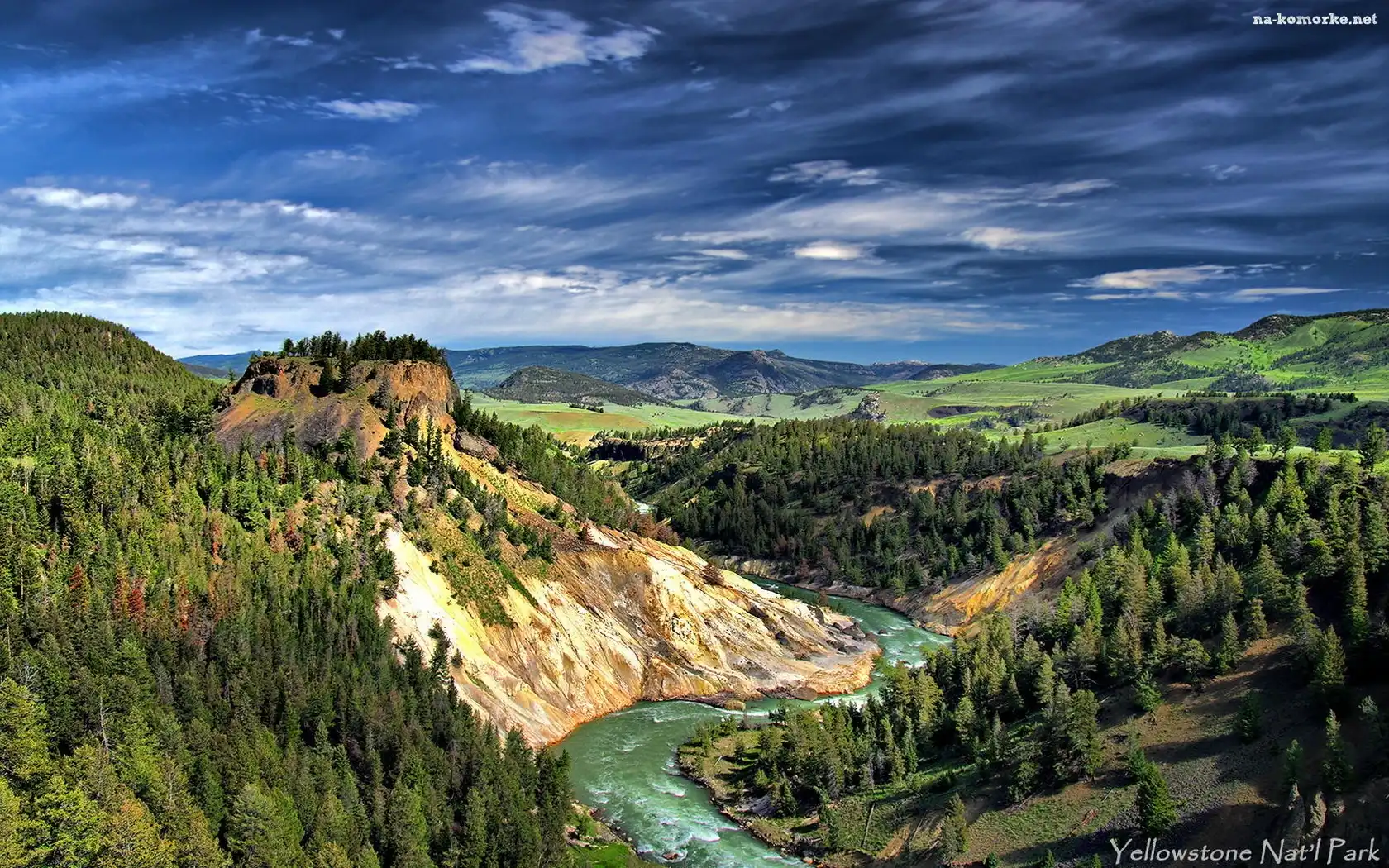 Góry, Park, Narodowy, Yellowstone, Rzeka