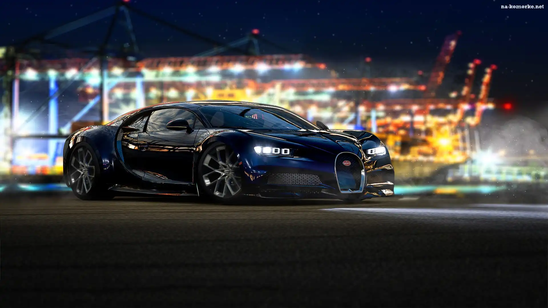 Gra, Bugatti Chiron, Forza Motorsport, Czarny