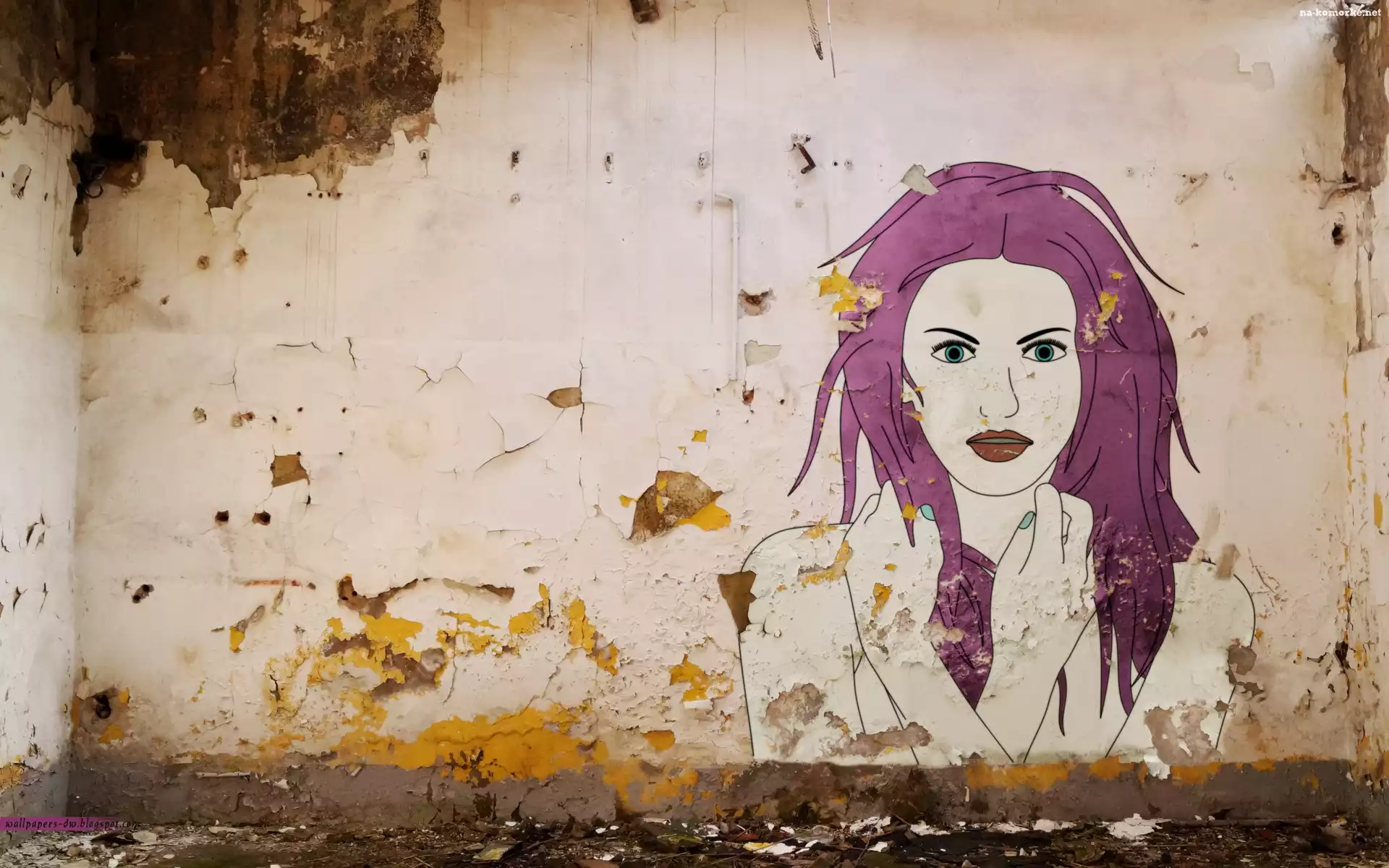 Åšciana, Street art, Mural, Kobieta