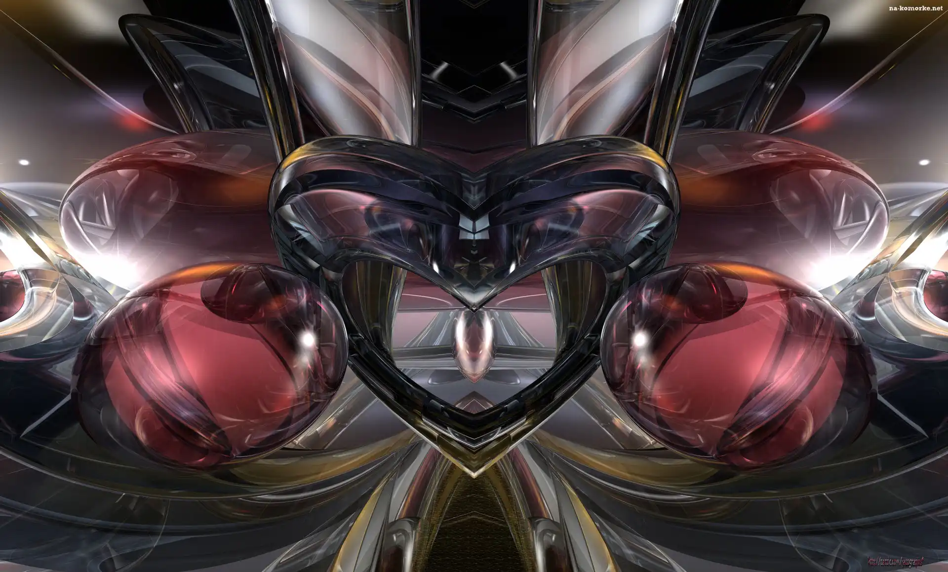 Grafika 3D, Abstrakcja, Serce