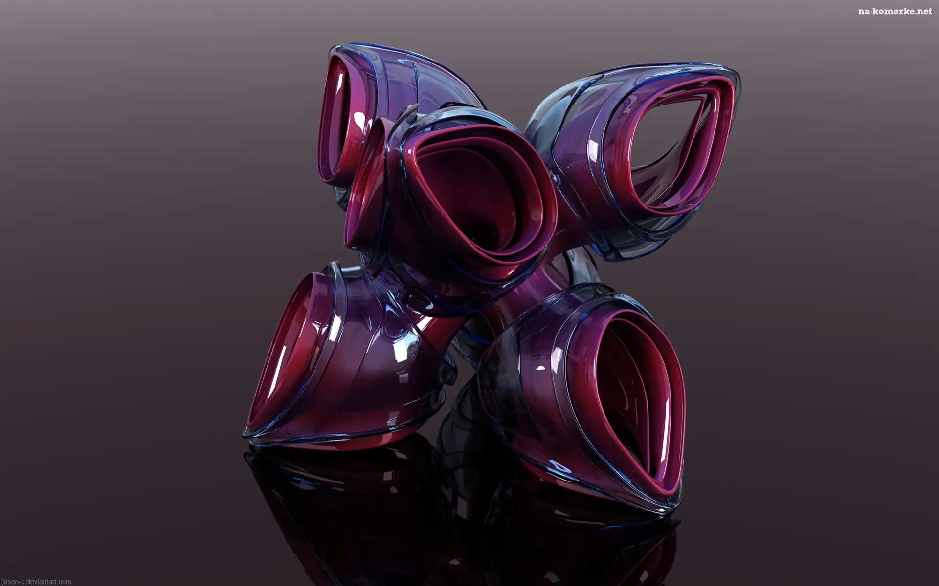 Grafika 3D, Fioletowa, Abstrakcja