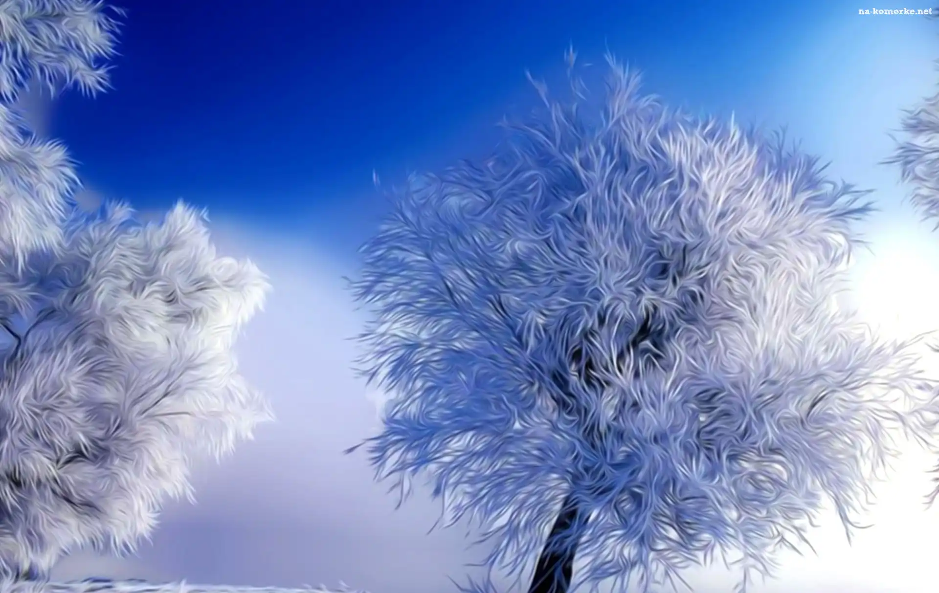 Grafika, Zima, Fractalius, Drzewo