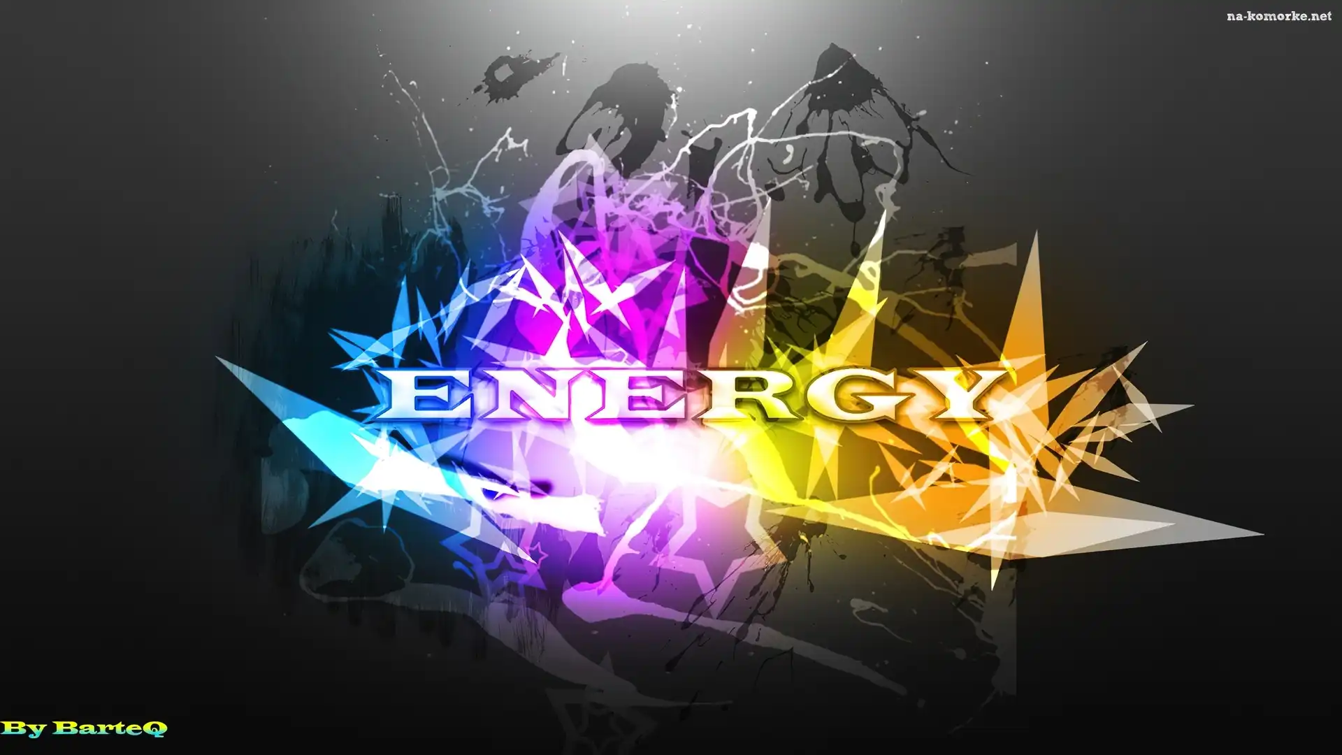 Grafika, Kolory, Napis, Energia