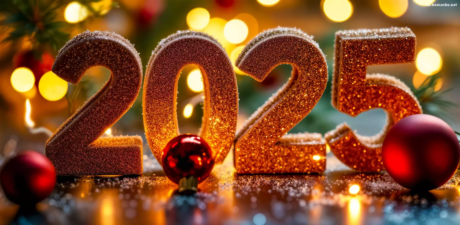 Bombki, Grafika, Nowy Rok, 2025
