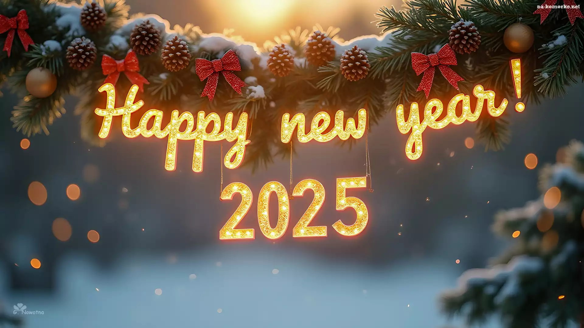 Girlanda, Grafika, Nowy Rok, 2025