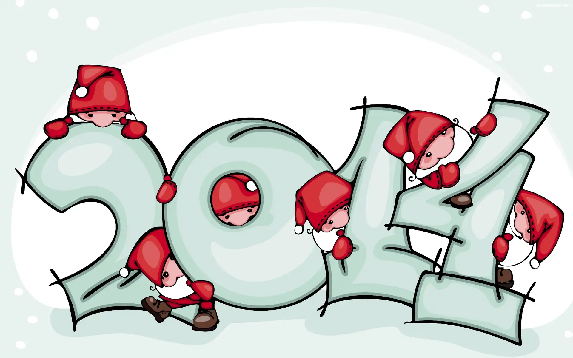 Grafika 2D, Mikołaje, Dekoracja, Świąteczna, 2014