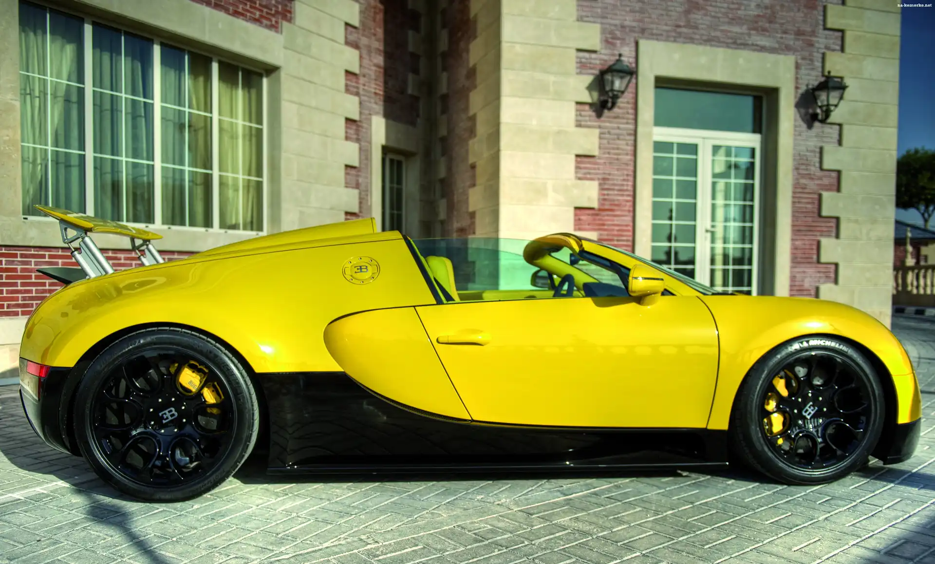 Bugatti, Budynek, 4, Veyron, 2012, Żółty, Sport, 16, Grand