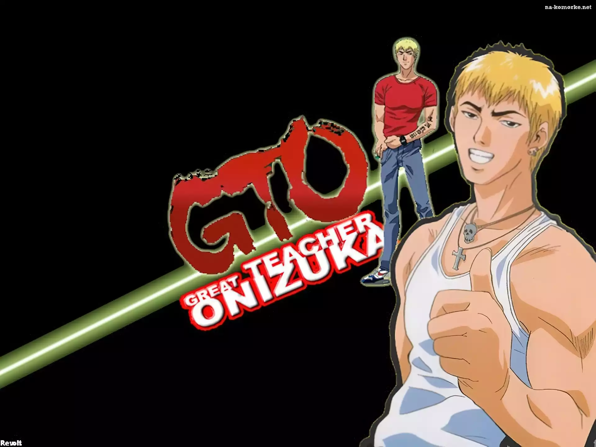 postacie, logo, Great Teacher Onizuka, facet