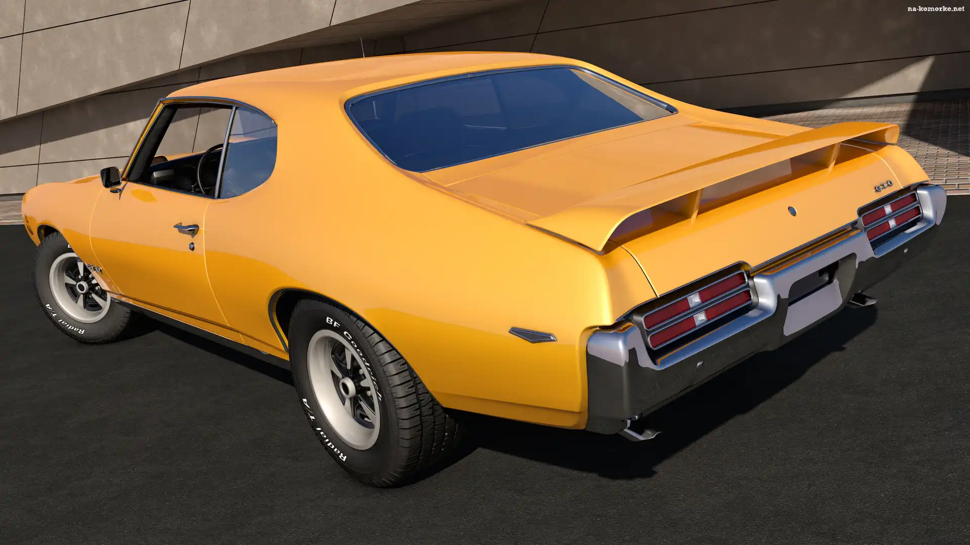 Żółty, Zabytkowy, Pontiac GTO, 1969