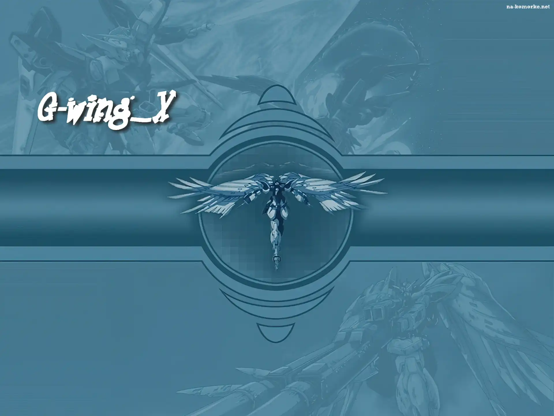 Gundam Wing, postać, napis, logo
