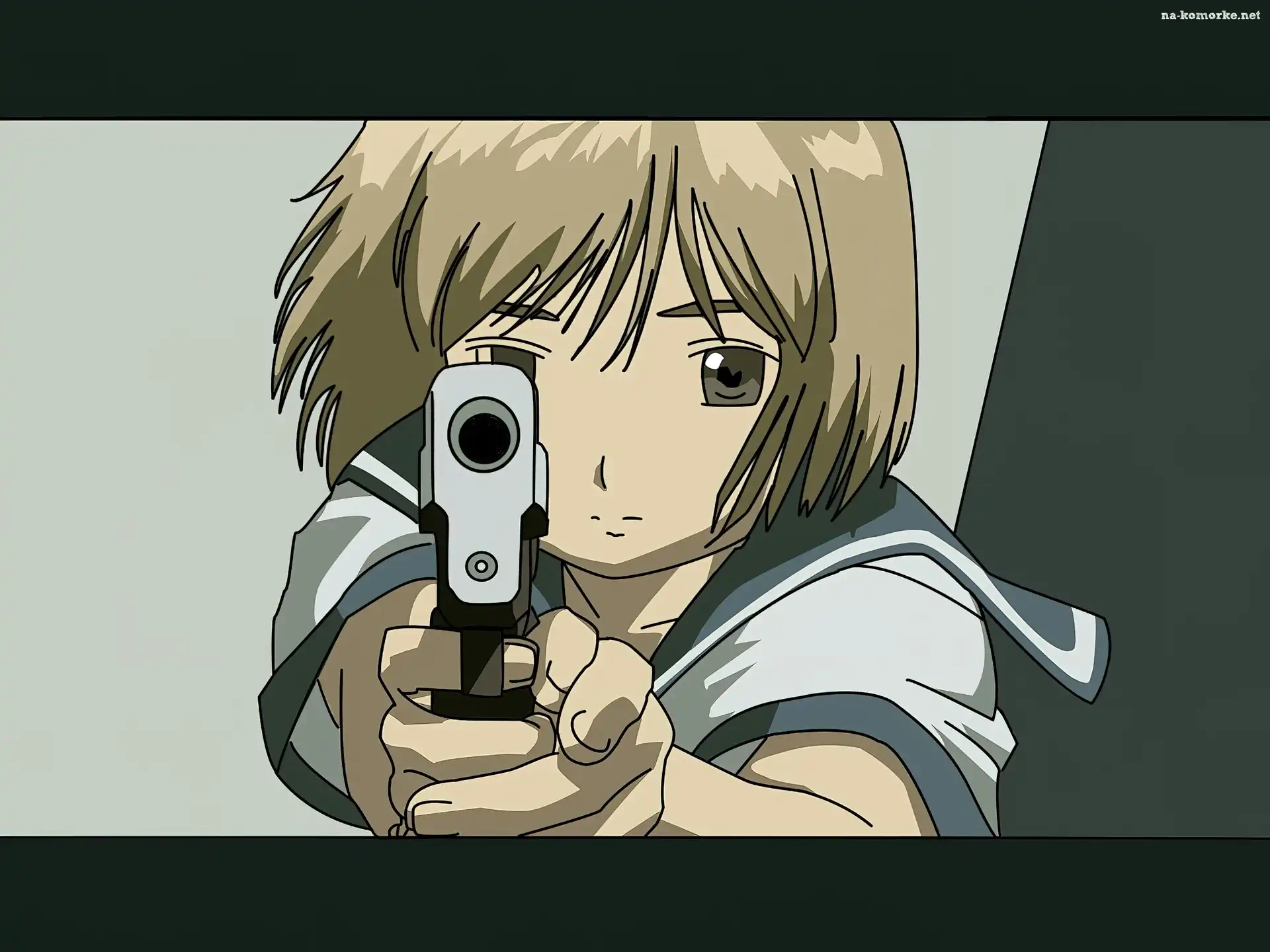 Gunslinger Girl, pistolet, postać, twarz