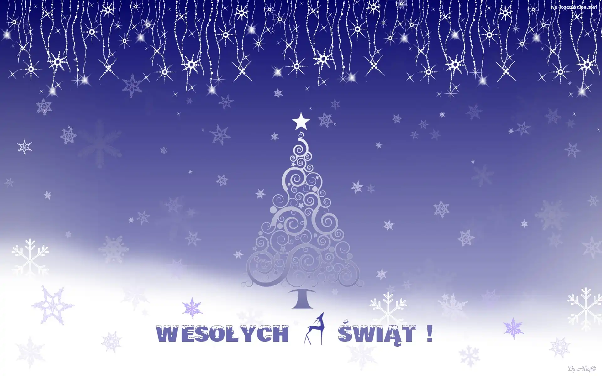 Choinka, Gwiazdki, Napis