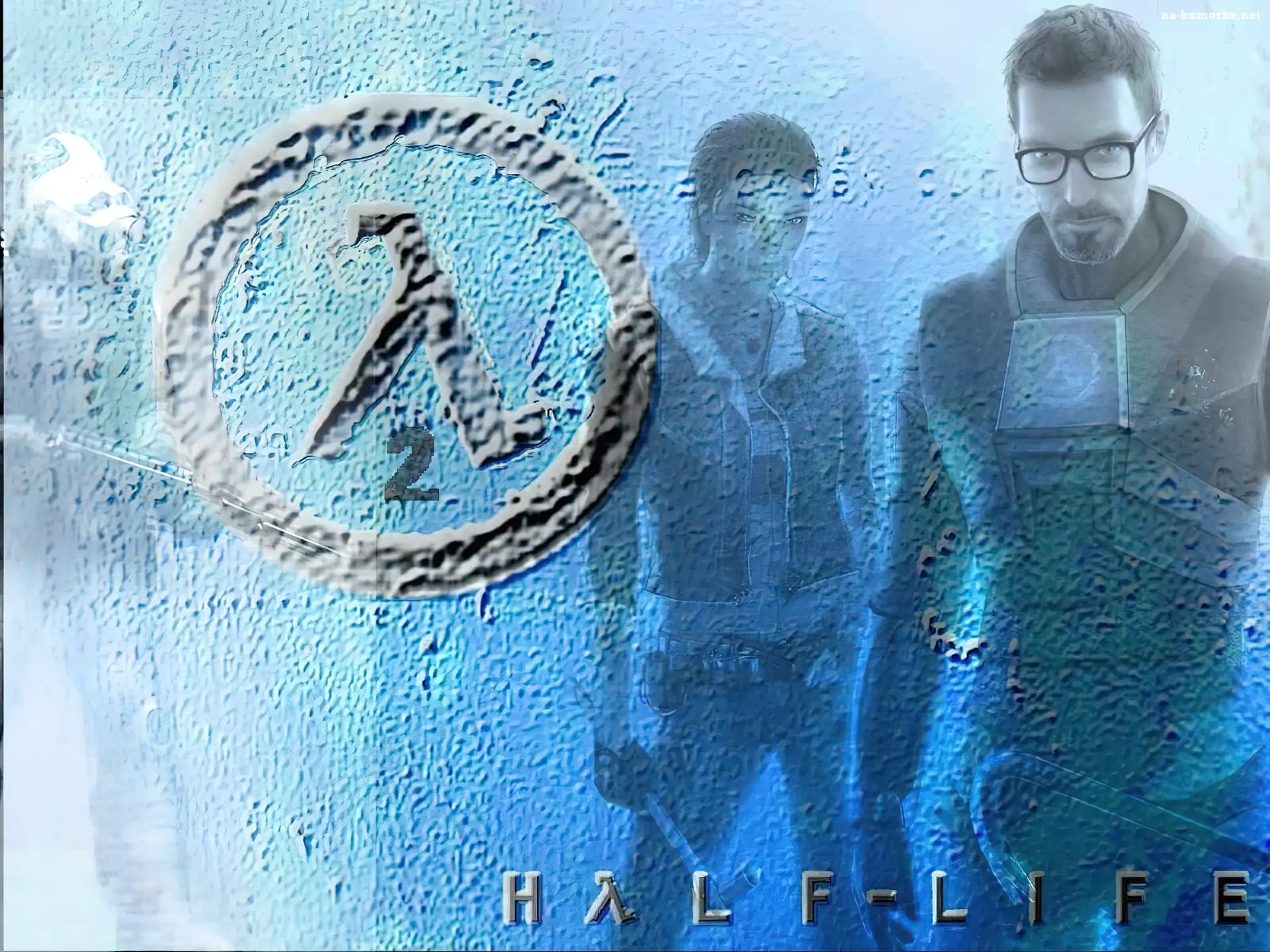 logo, Half Life 2, postać, mężczyzna, kobieta
