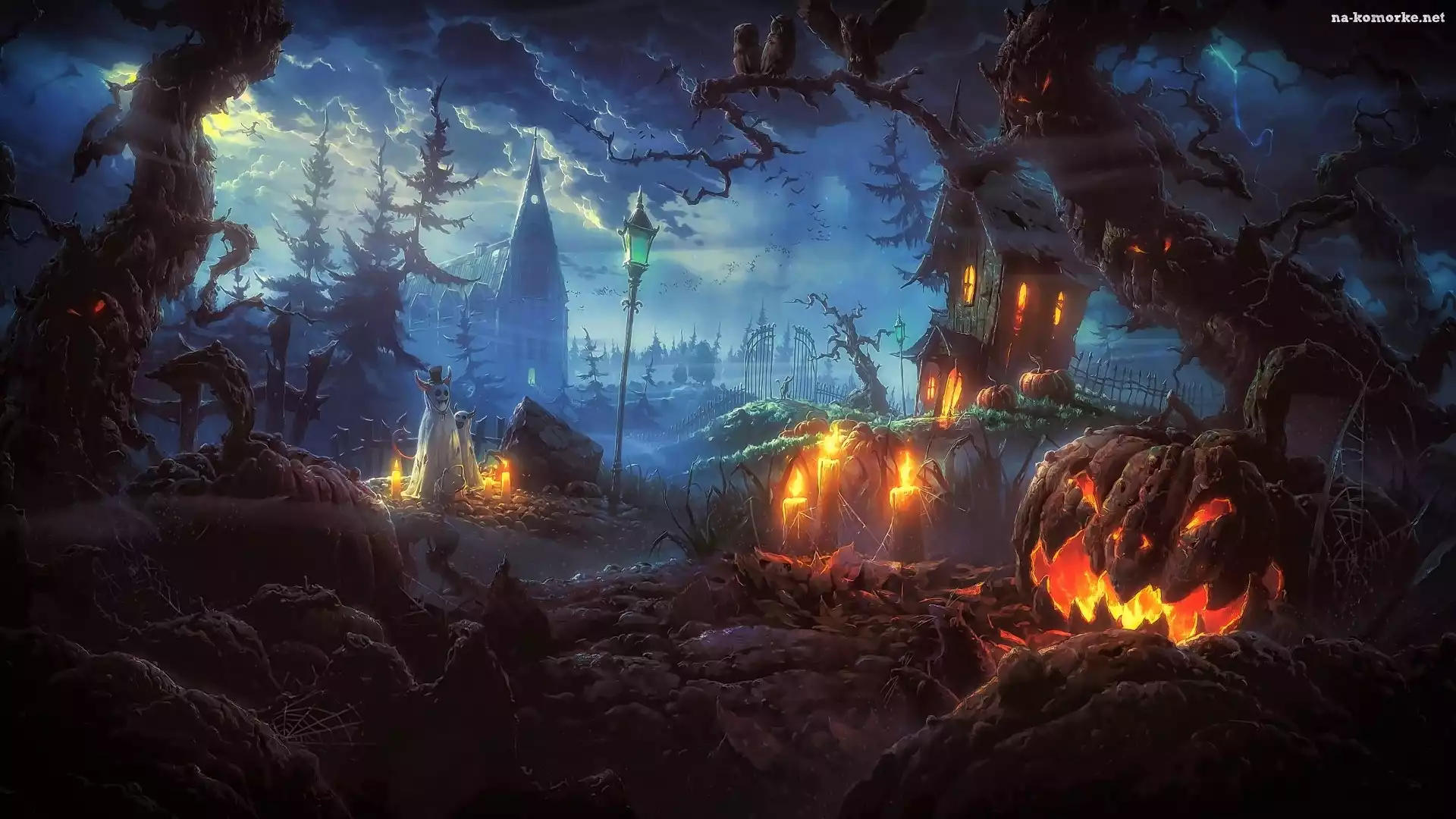 Halloween, Upiory, Dynie, Åšwiece