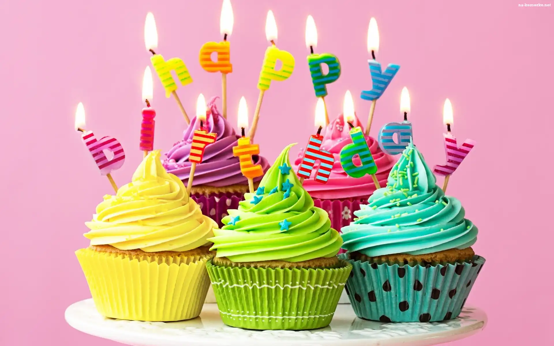 Happy Birthday, Urodziny, Babeczki, Świeczki, Życzenia