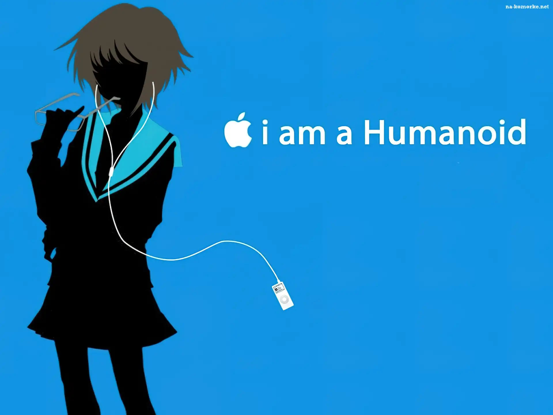 Suzumiya Haruhi No Yuuutsu, ipod, niebieskie tło