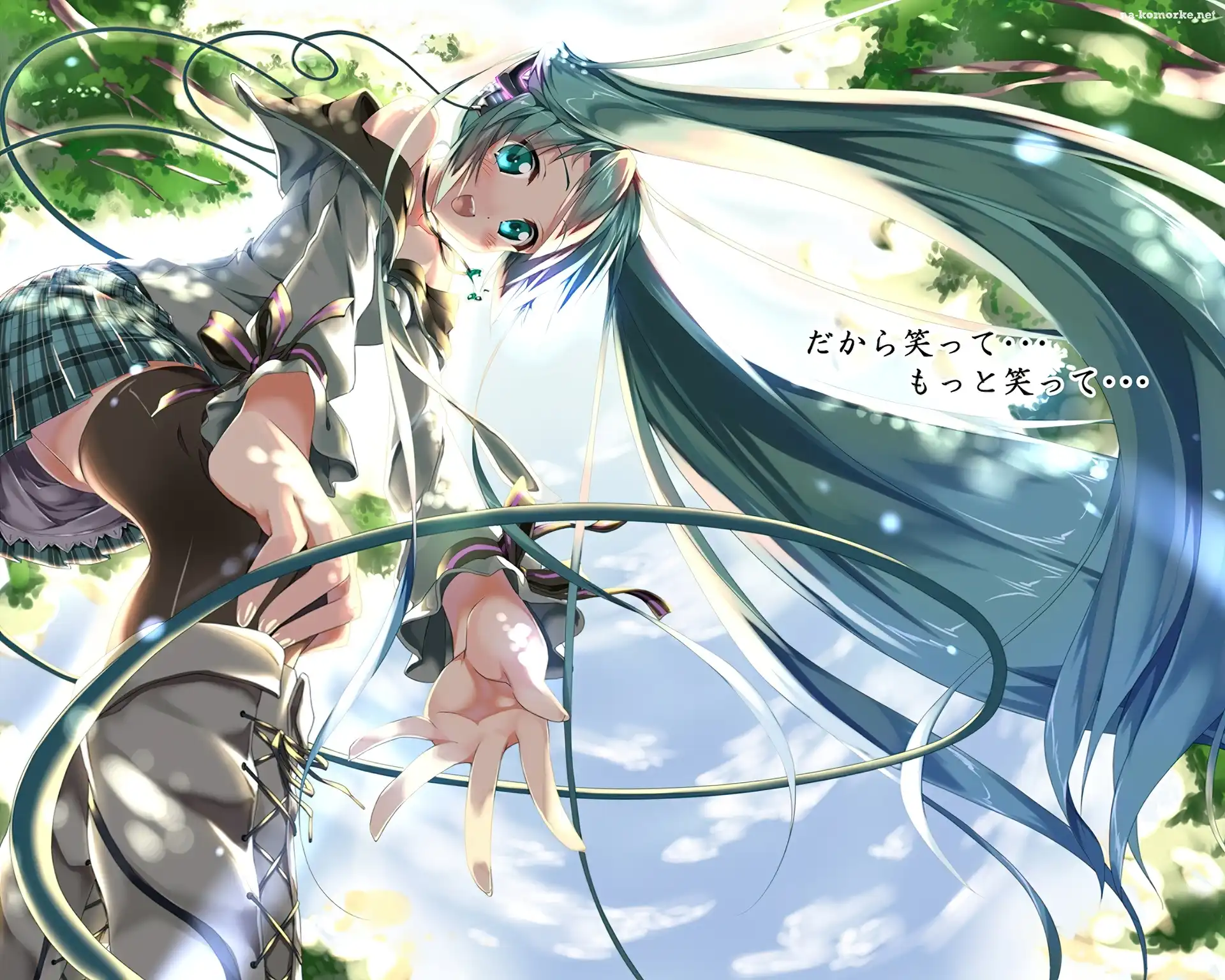 Hatsune, Napis, Miku, Włosy