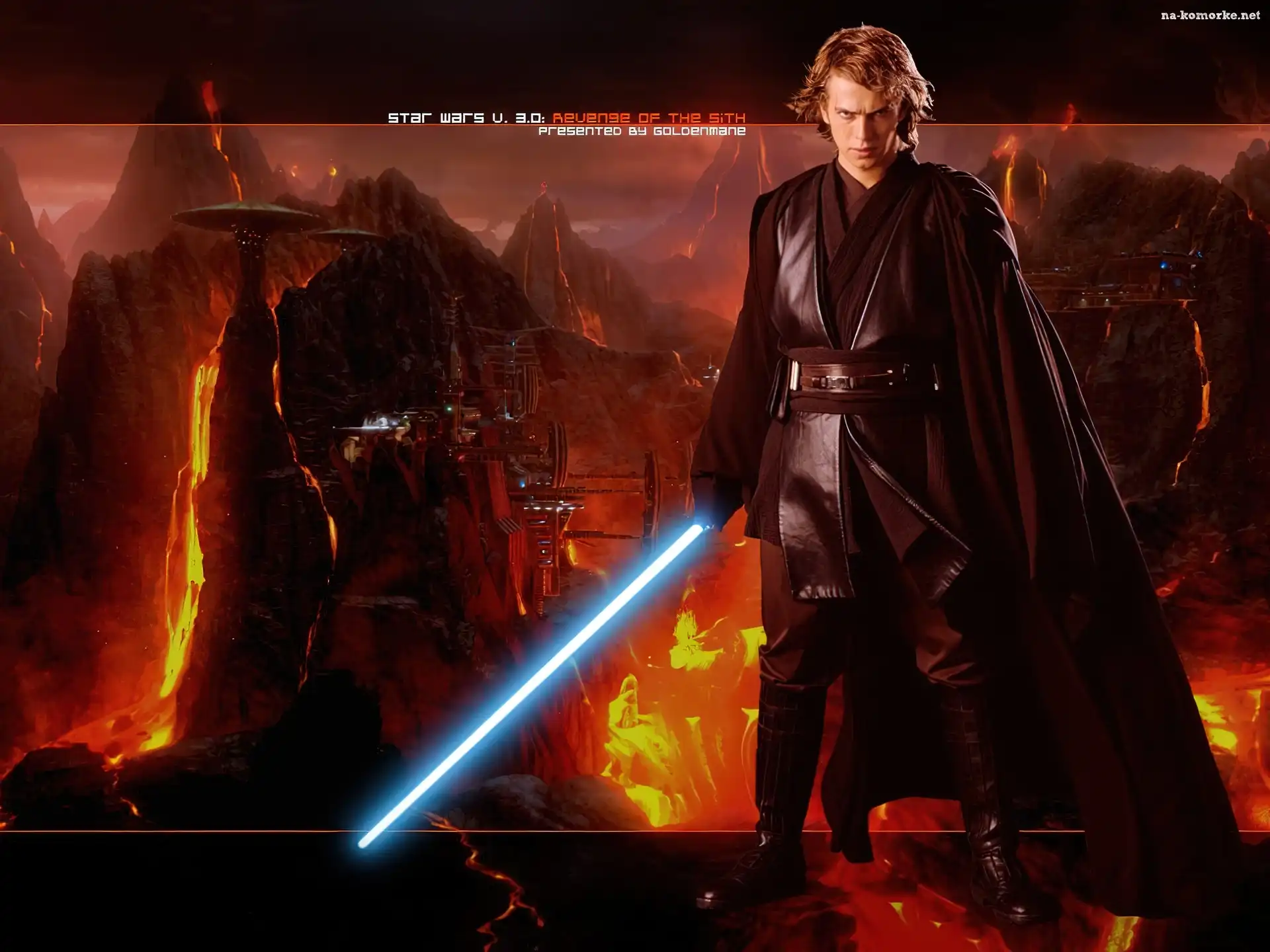 Hayden Christensen, miecz, skały