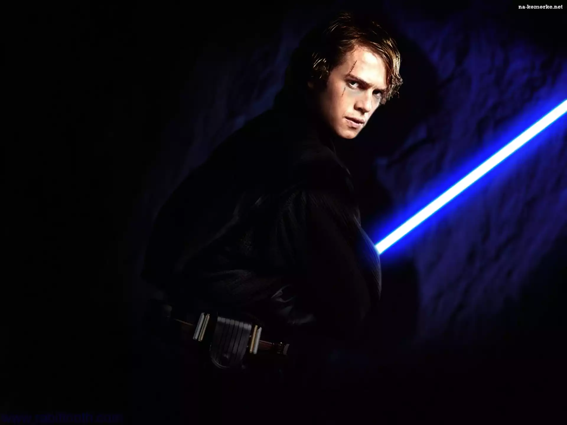 Hayden Christensen, jasne włosy, miecz