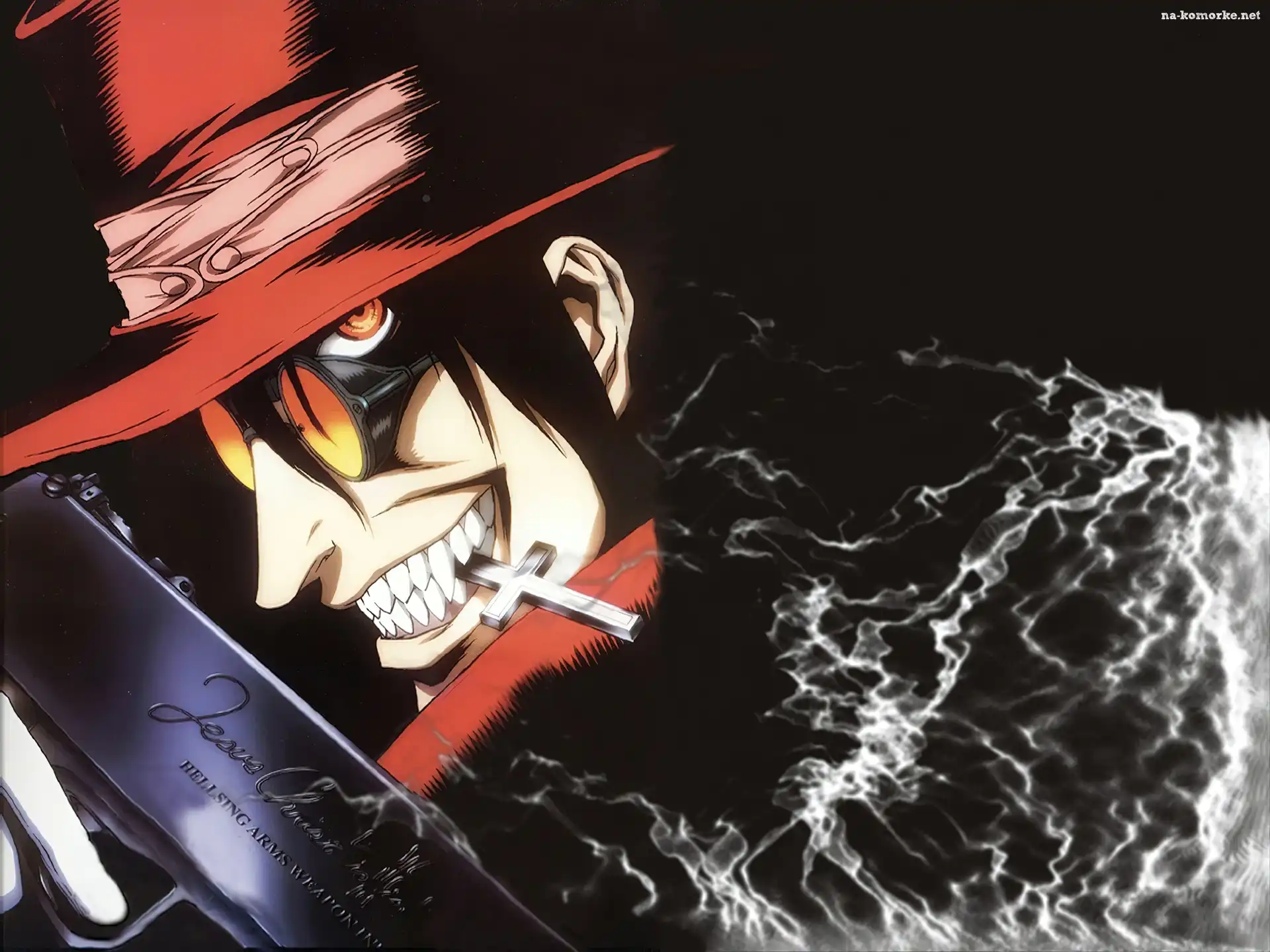 Hellsing, Okulary, Krzyż, Kapelusz