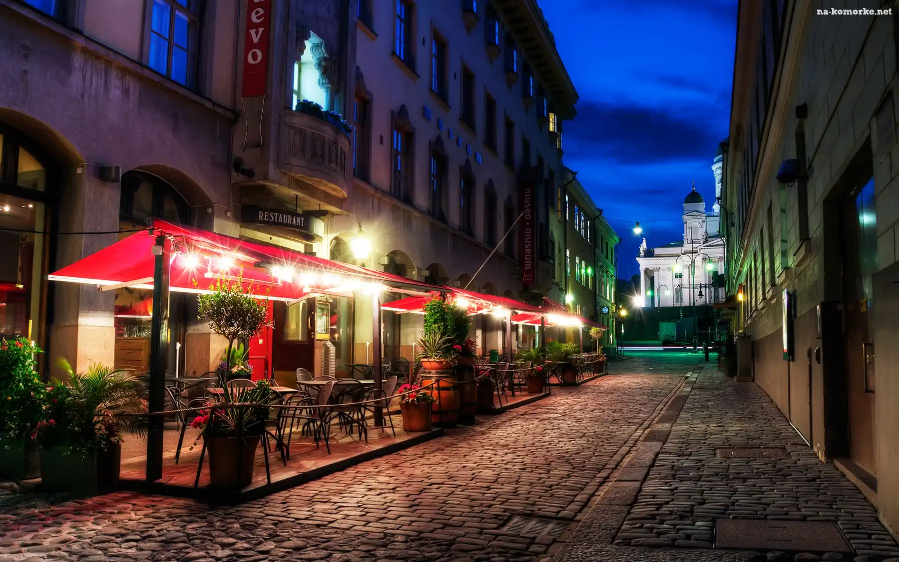 Helsinki, Ulica, Restauracja, Brukowana