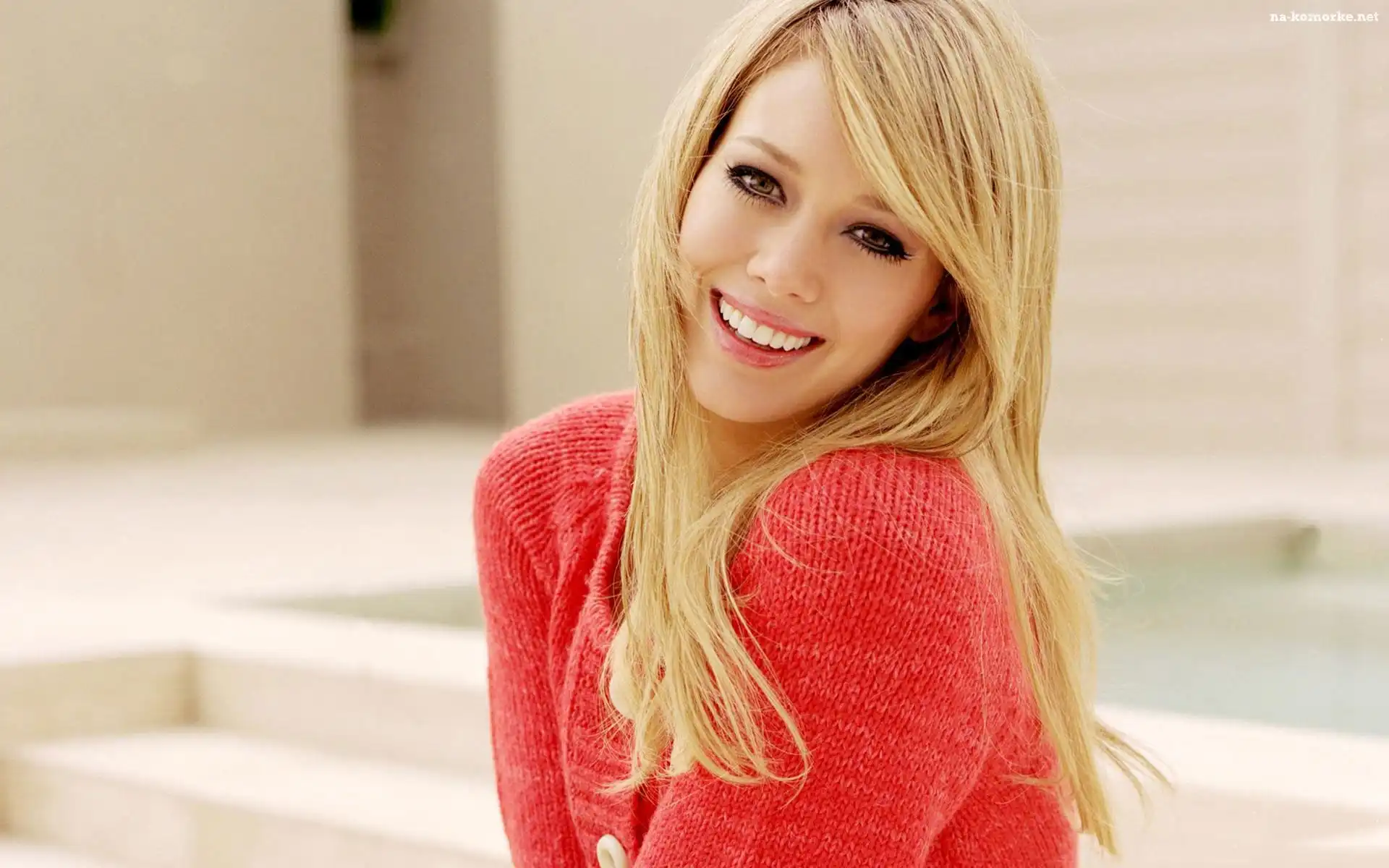 Hilary Duff, Kobieta, Blondynka, Uśmiech, Makijaż