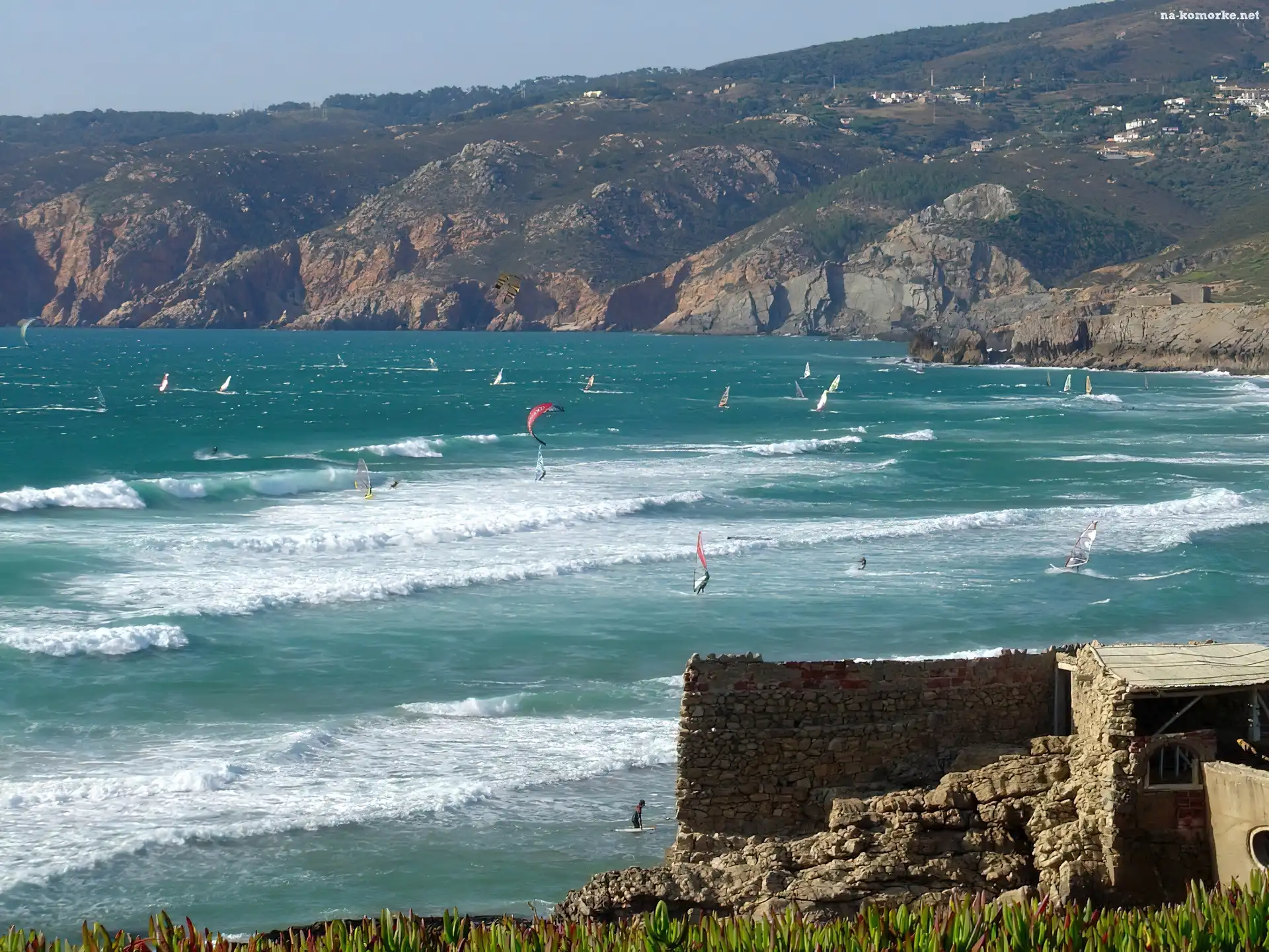 Hiszpania, Wybrzeże, Skaliste, Morze, Surfing