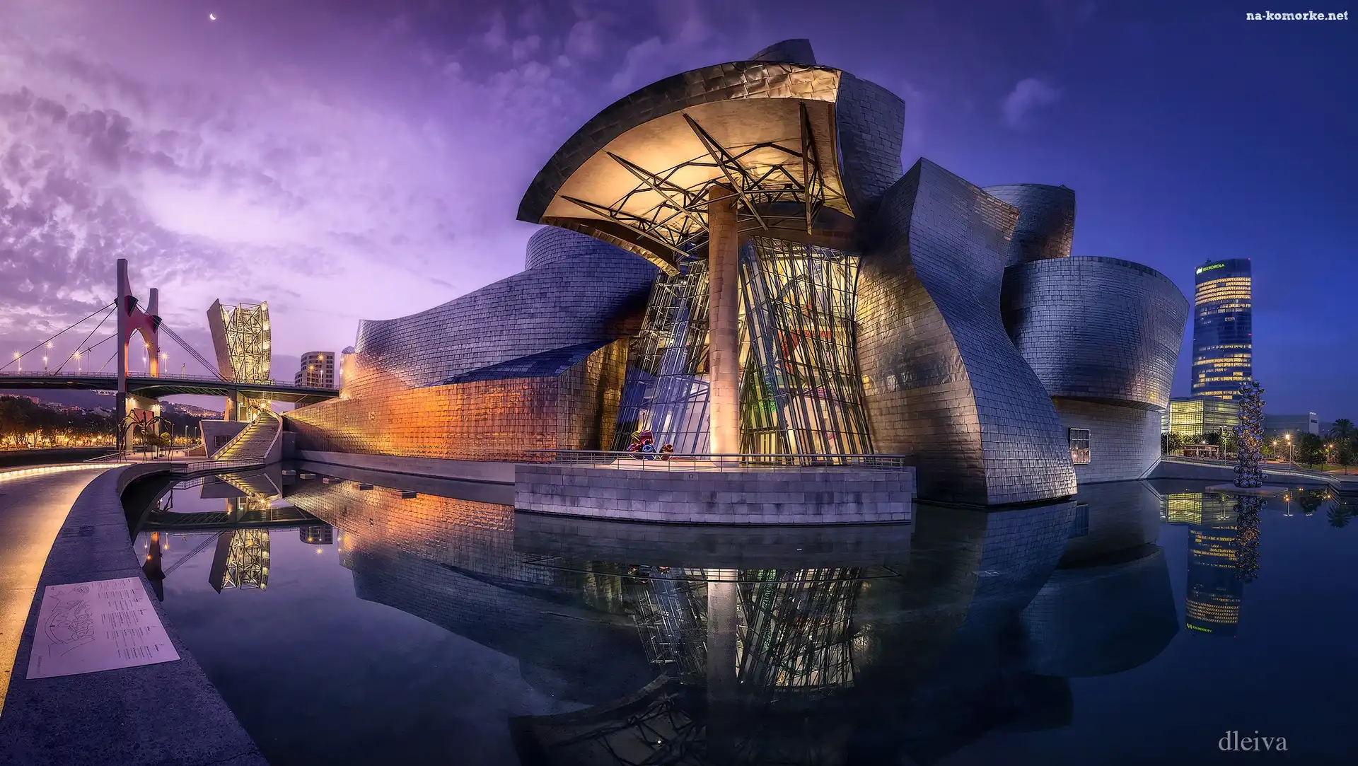 Muzeum Sztuki Współczesnej, Muzeum Guggenheima, Rzeka Nervion, Bilbao, Hiszpania