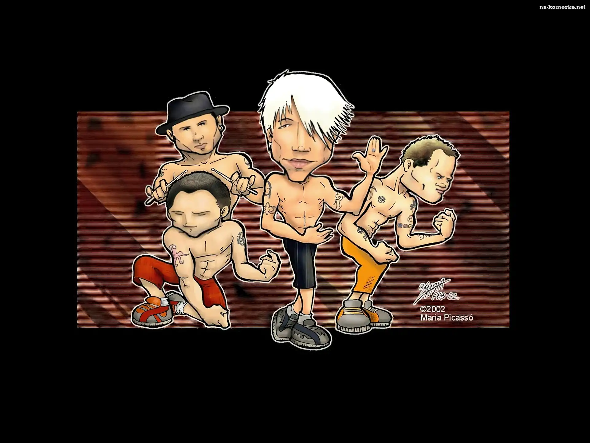 Red Hot Chili Peppers, rysunkowe ludziki, golasy