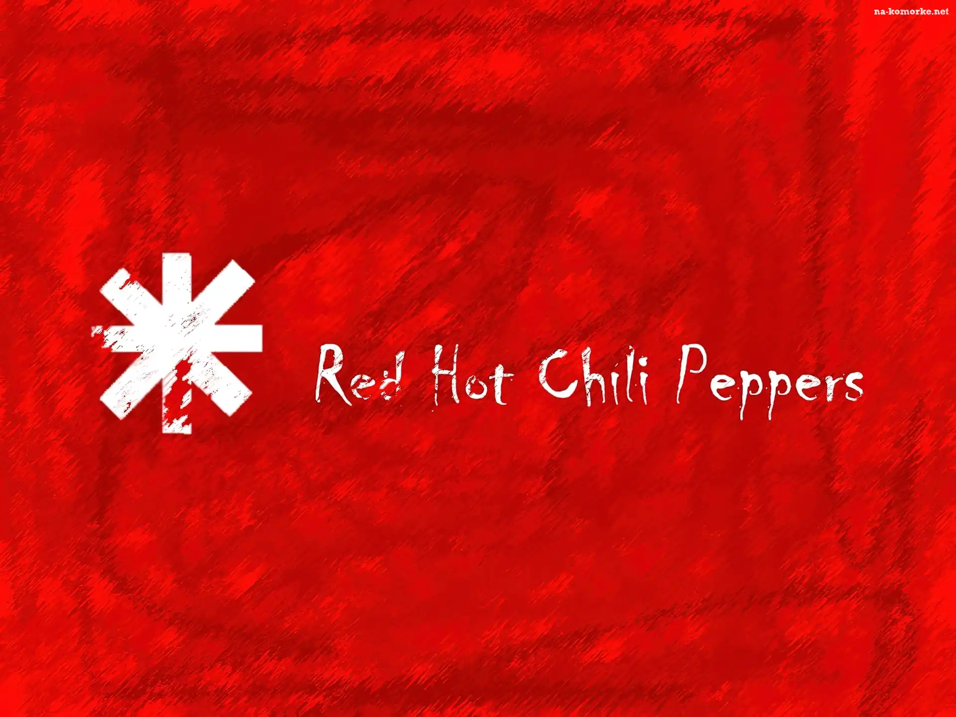 Red Hot Chili Peppers, znaczek , czerwone tło