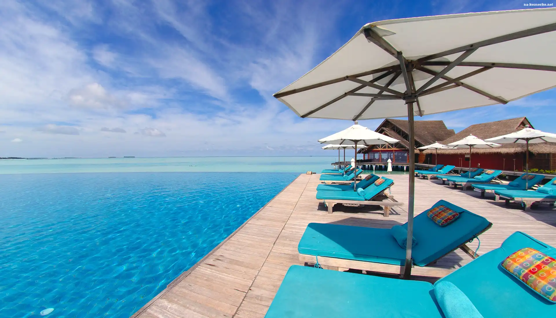 Hotel, Malediwy, Ocean, Kurort