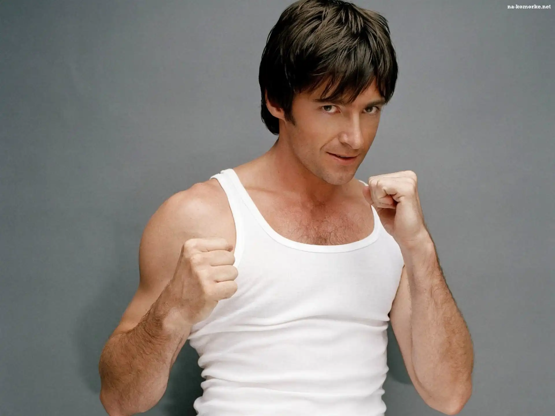Hugh Jackman, Podkoszulek, Pięści, Biały