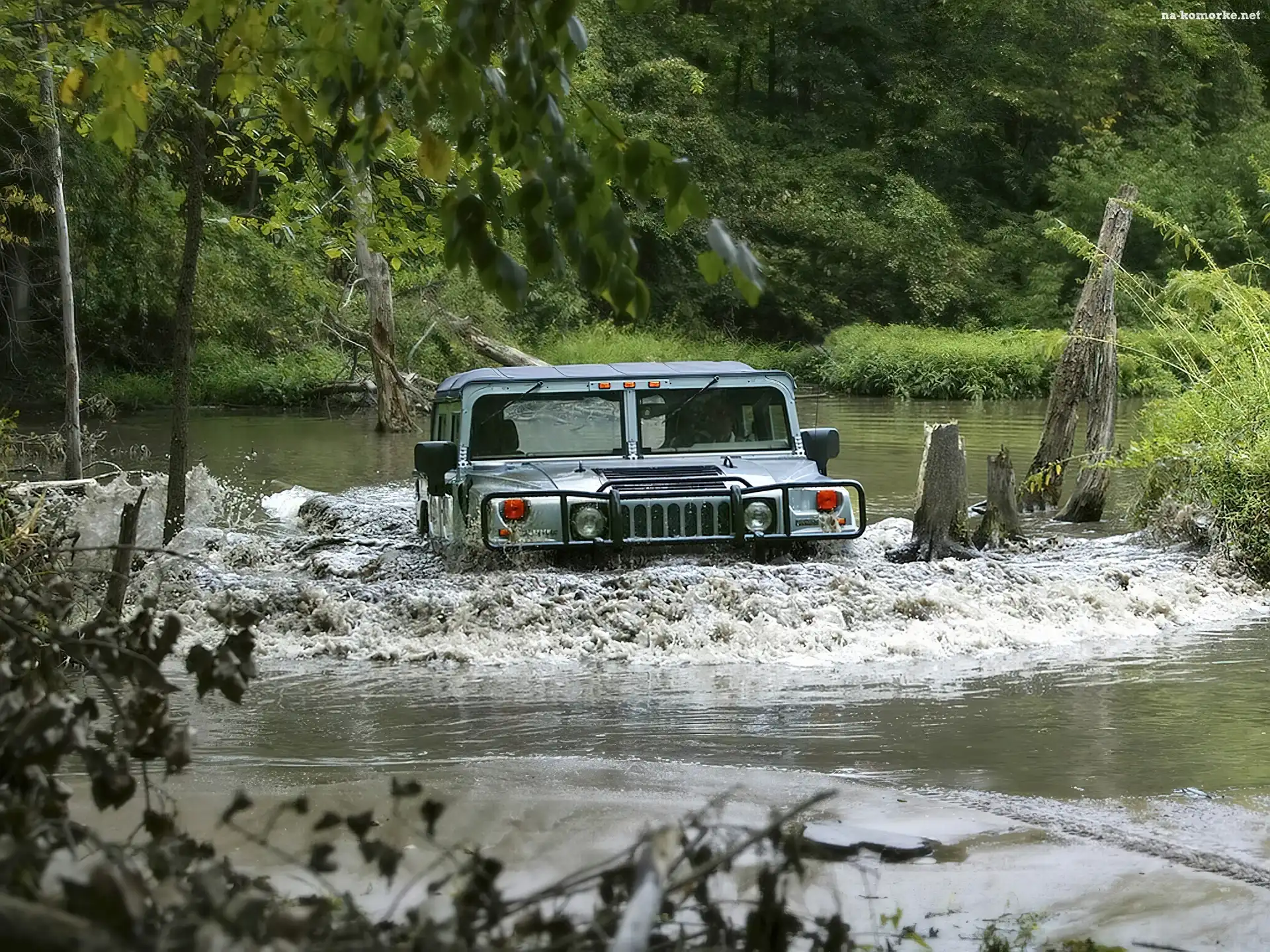 Hummer, Przeprawa, Przez, Rzekę, Samochód
