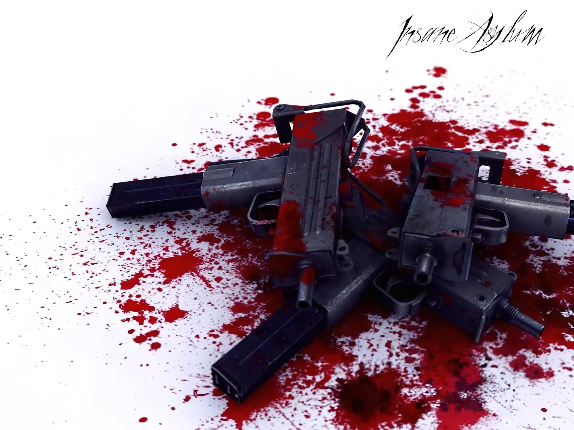 Insane Asylum, uzi, pistolety