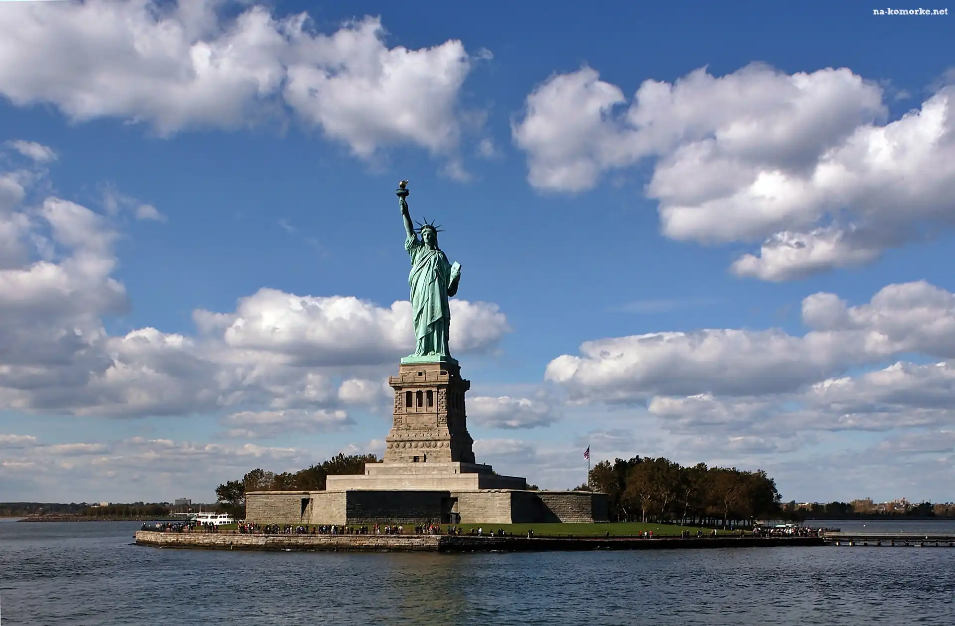 Island, Hudson, Rzeka, Wolności, Liberty, Statua